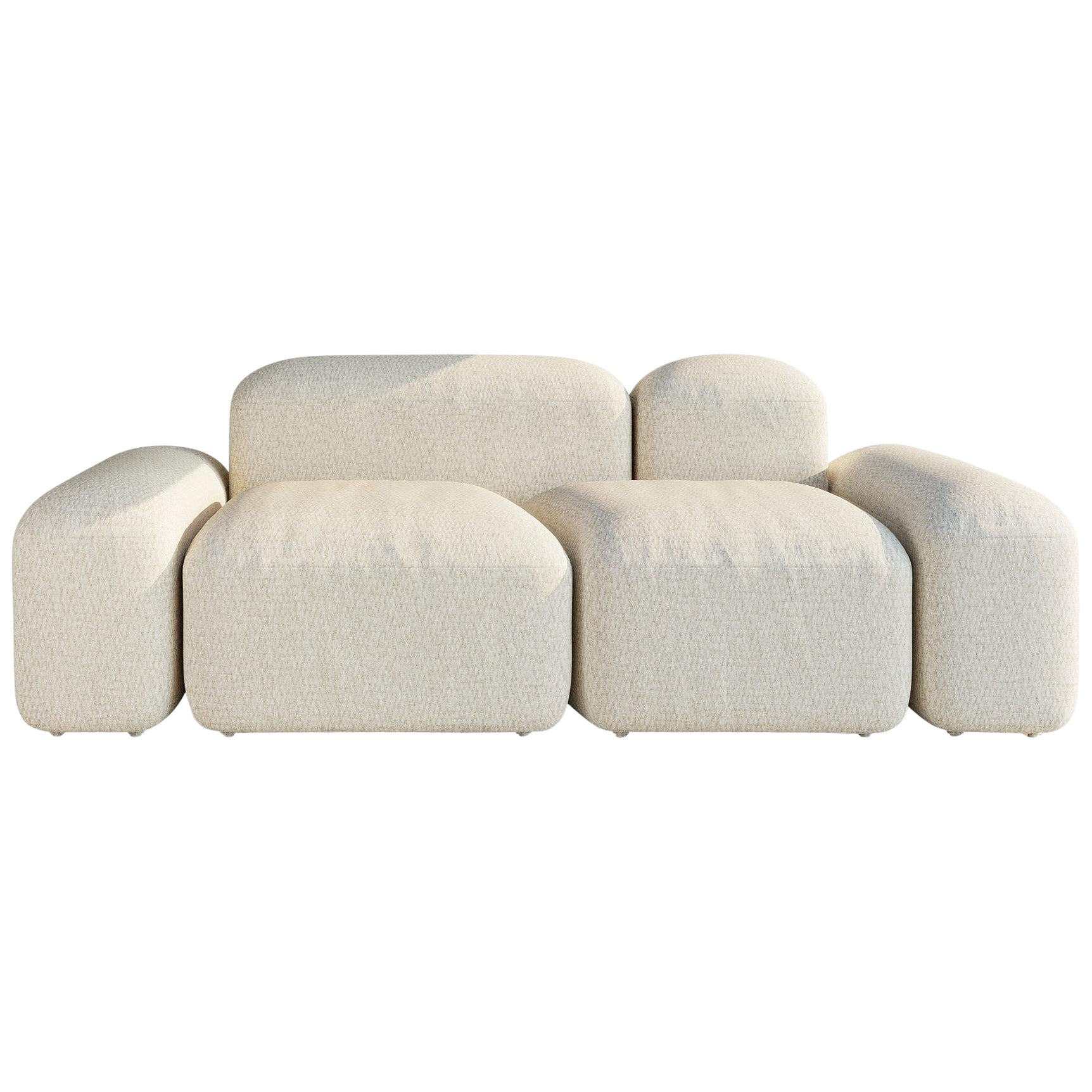 Canapé modulaire et personnalisable Lapis 045 « Plus de modèles et tissus disponibles »