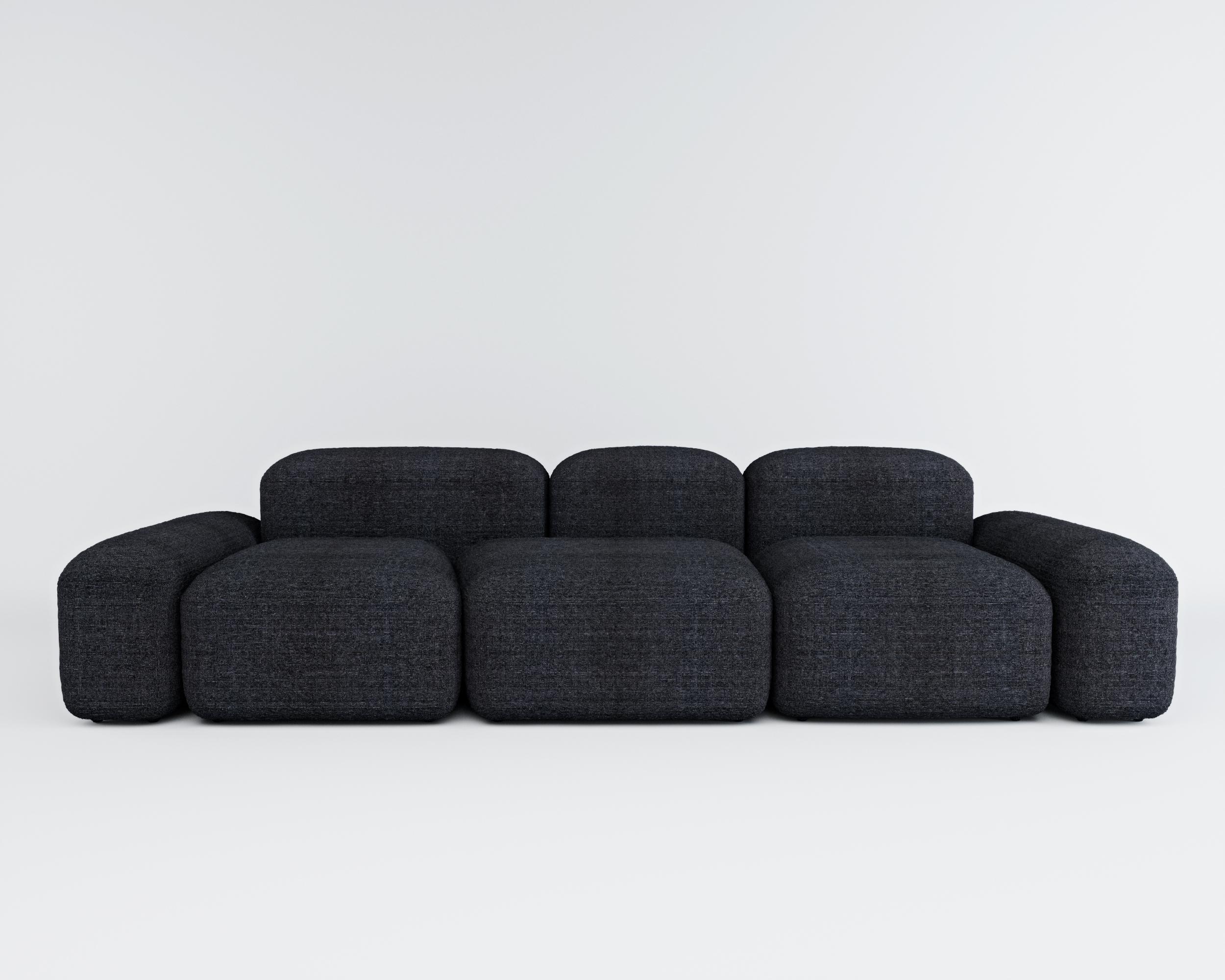 'Lapis' is a collection of sofas and seats with very organic and Minimalist shapes.
Designer: Emanuel Gargano
Maker: Amura Lab  

Lapis 296
3-4 seat / 296cm L

'Lapis' can be made in several dimension and combinations, according to spaces and
