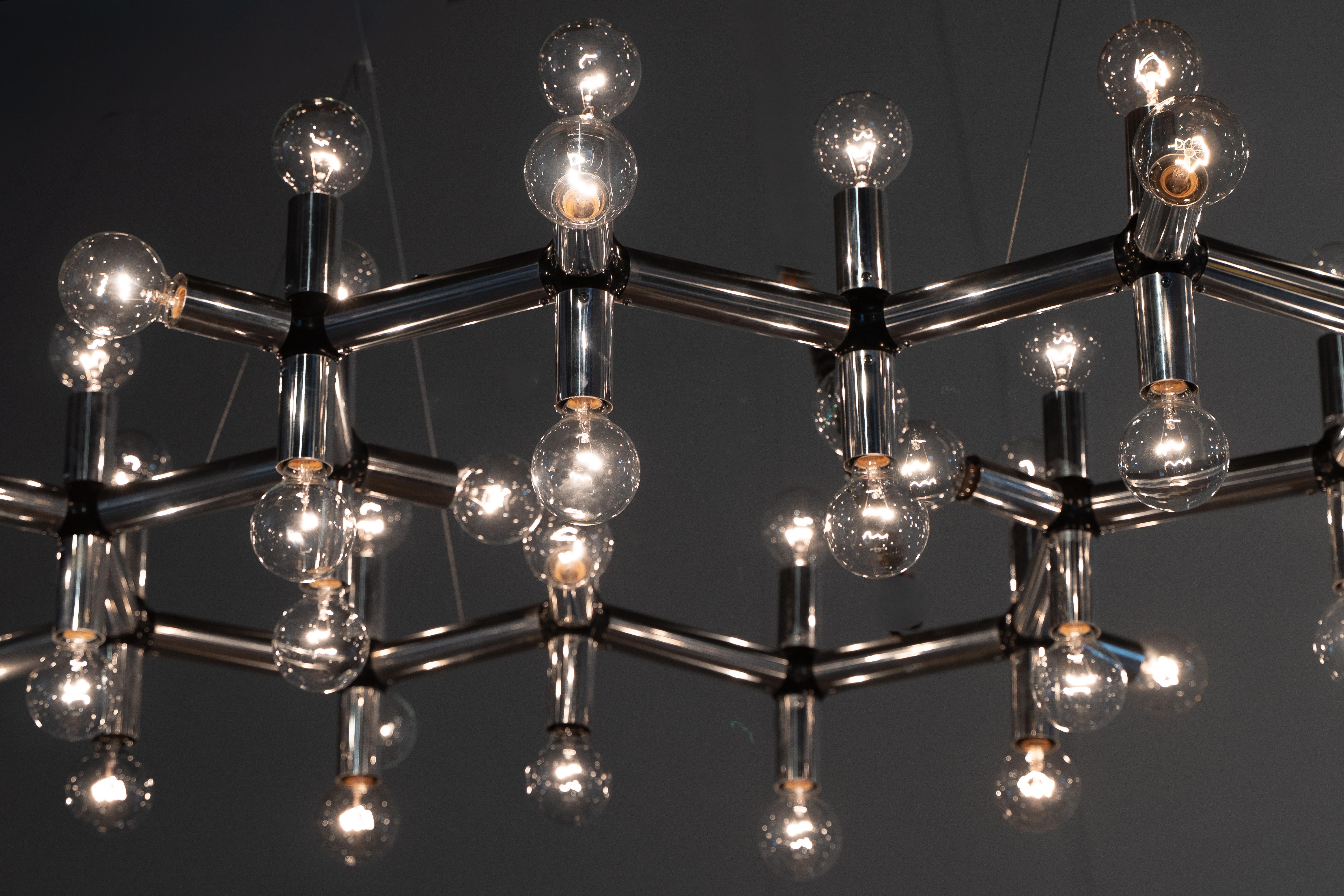 Mid-Century Modern Modular Atomic Lamp by Trix & Robert Haussmann Space Age For Sale