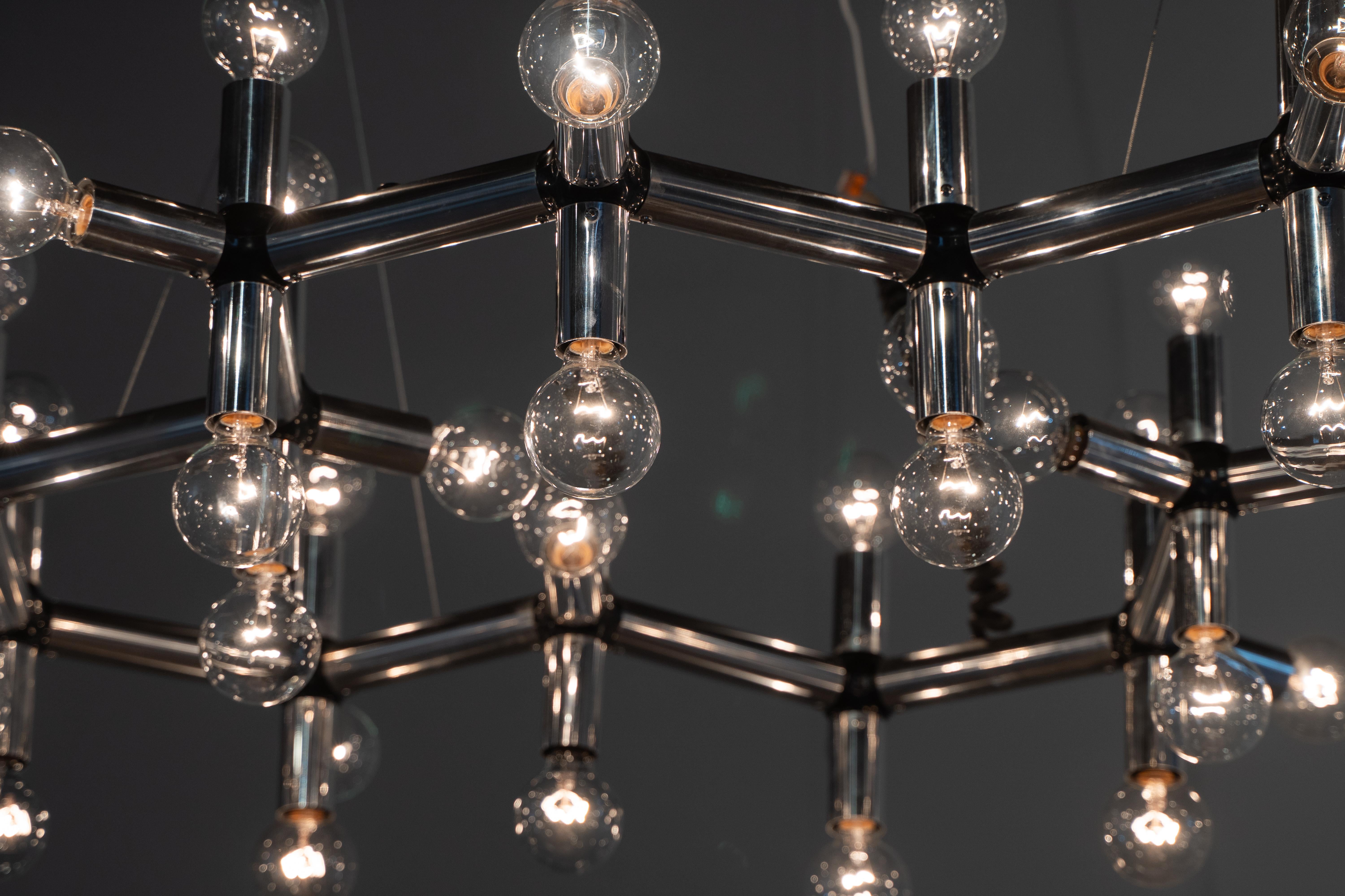 Swiss Modular Atomic Lamp by Trix & Robert Haussmann Space Age For Sale