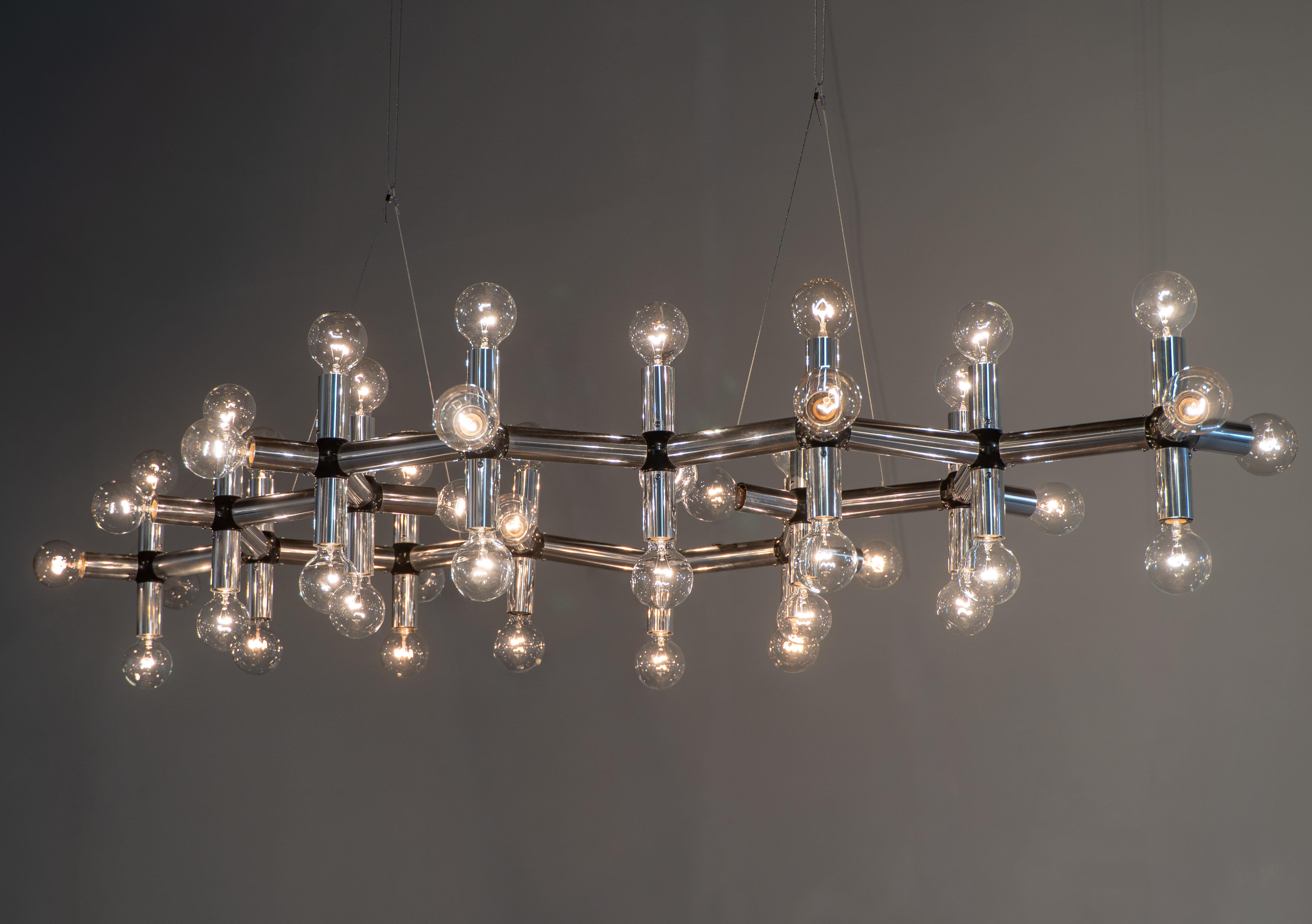 Metal Modular Atomic Lamp by Trix & Robert Haussmann Space Age For Sale