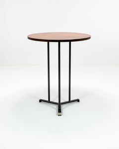 Modular Bar Table with Three Integrated Stools in Clouded Cognac Lacquer
