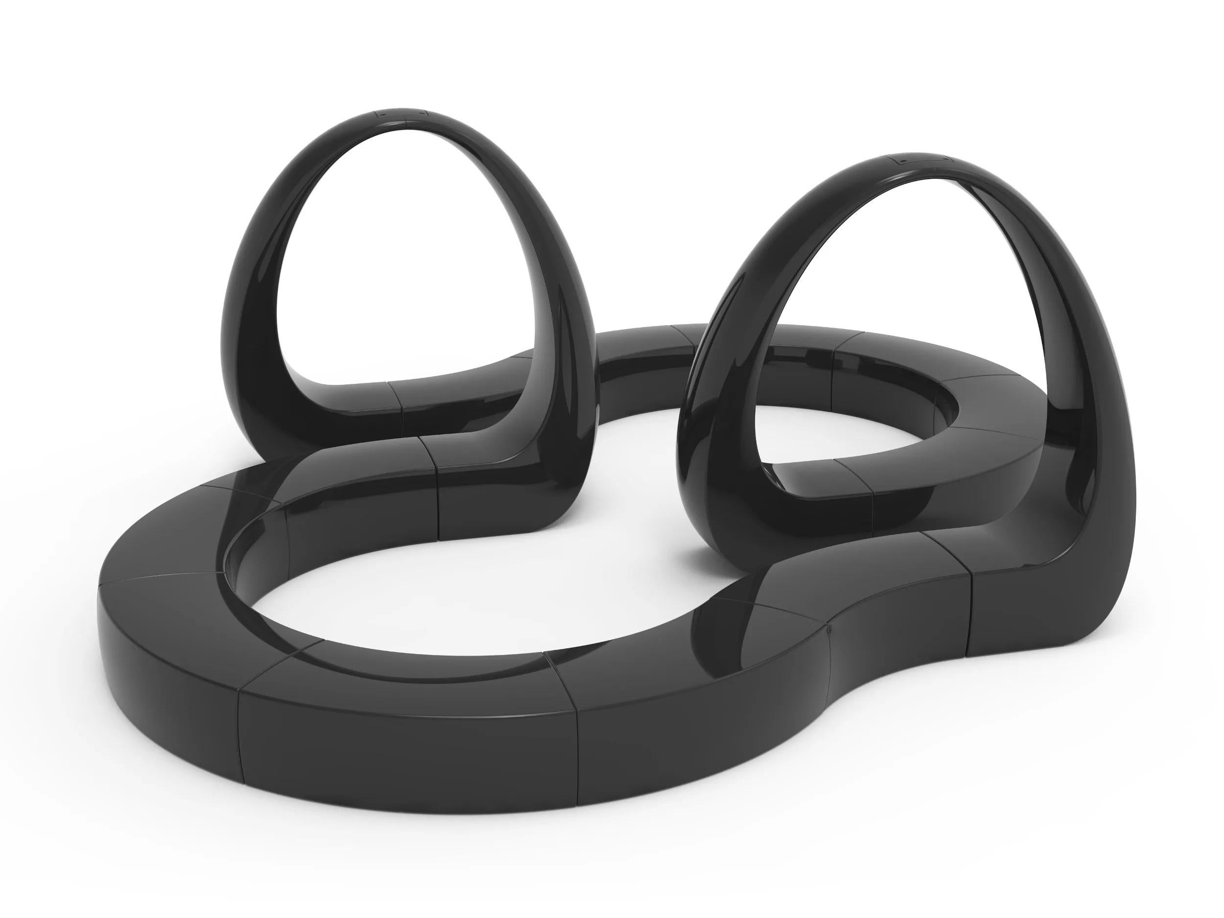 Product: Modular Bench Composition
Model/Brand: Vondom And
Designer: Fabio Novembre
Product Type: Indoor / Outdoor Modular Bench

Description:
This And Modular Bench Composition by Fabio Novembre for Vondom is a large-scale sculptural seating