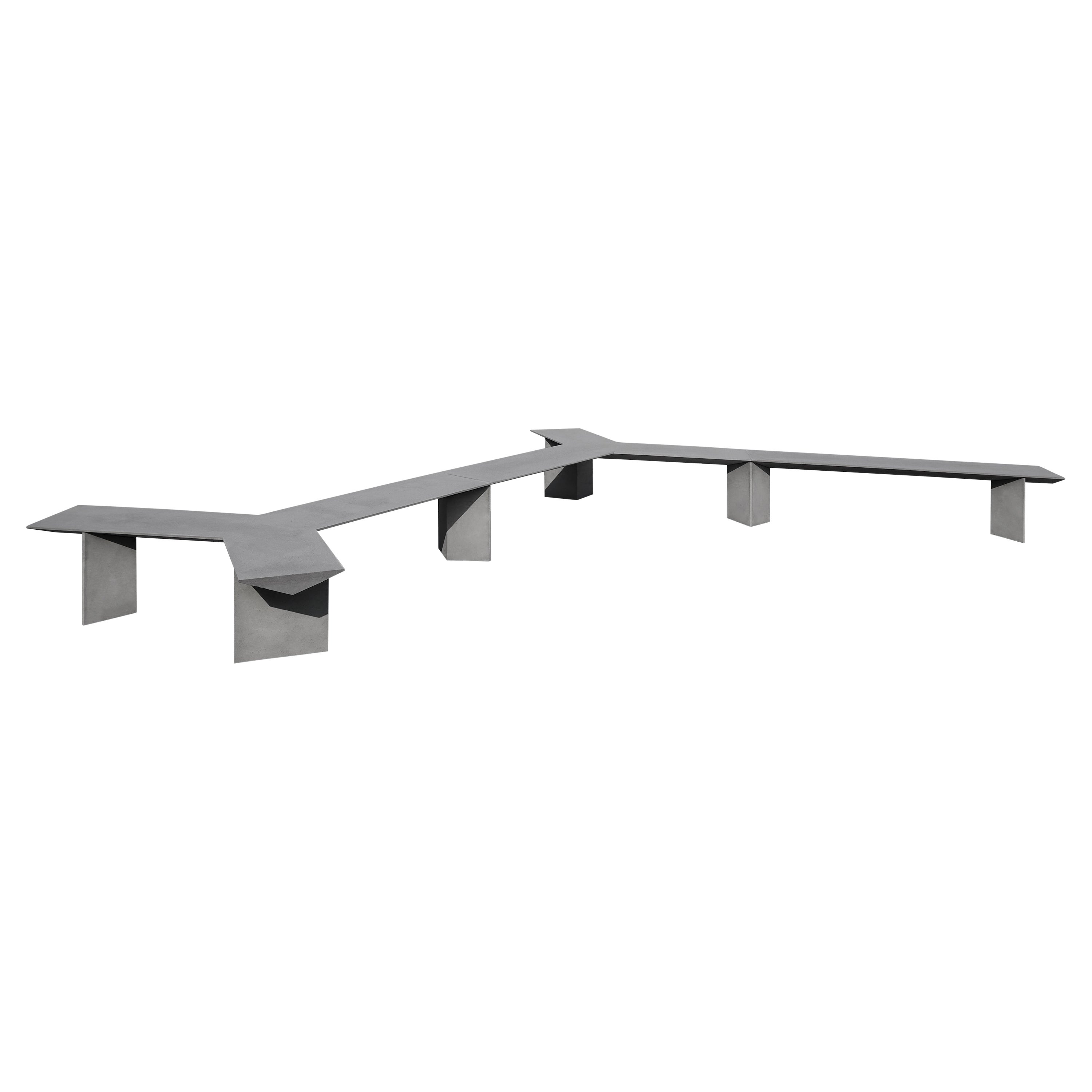 Bancos modulares "Liang" de hormigón, de Bentu Design