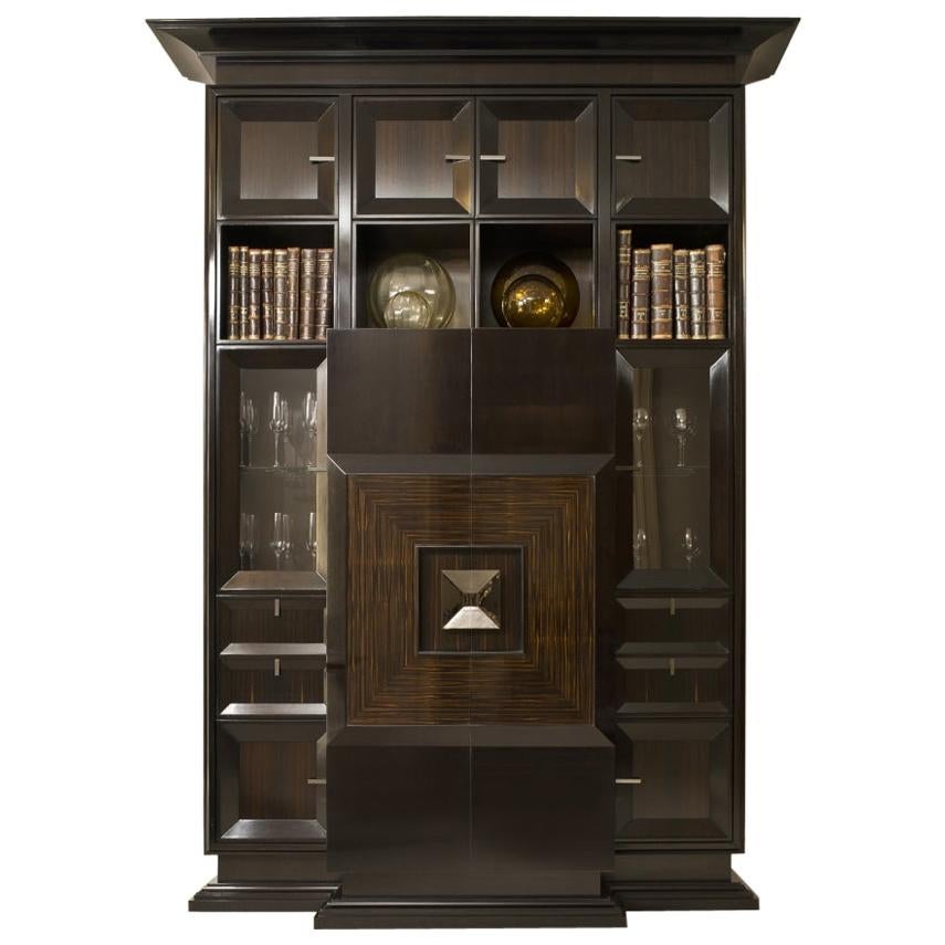 Bookcase with Bar For Sale at 1stDibs
