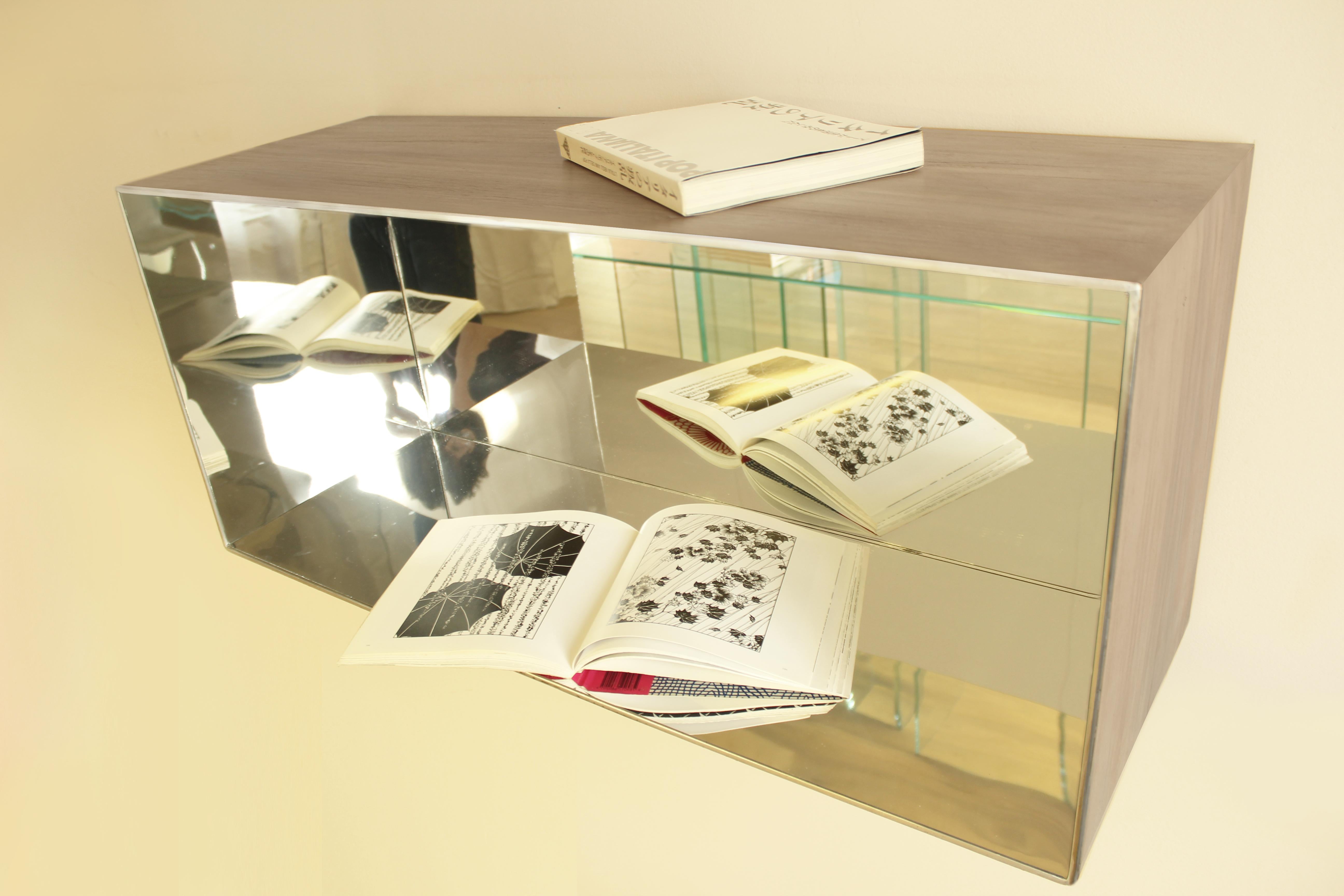 Hand-Crafted Modular bookcase. created by Raoul Gilioli For Sale