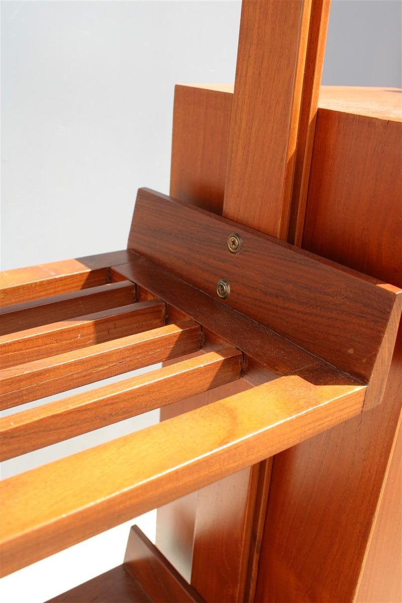 Modular Bookcase in Cherry Midcentury Italian Design 1950s Shelves