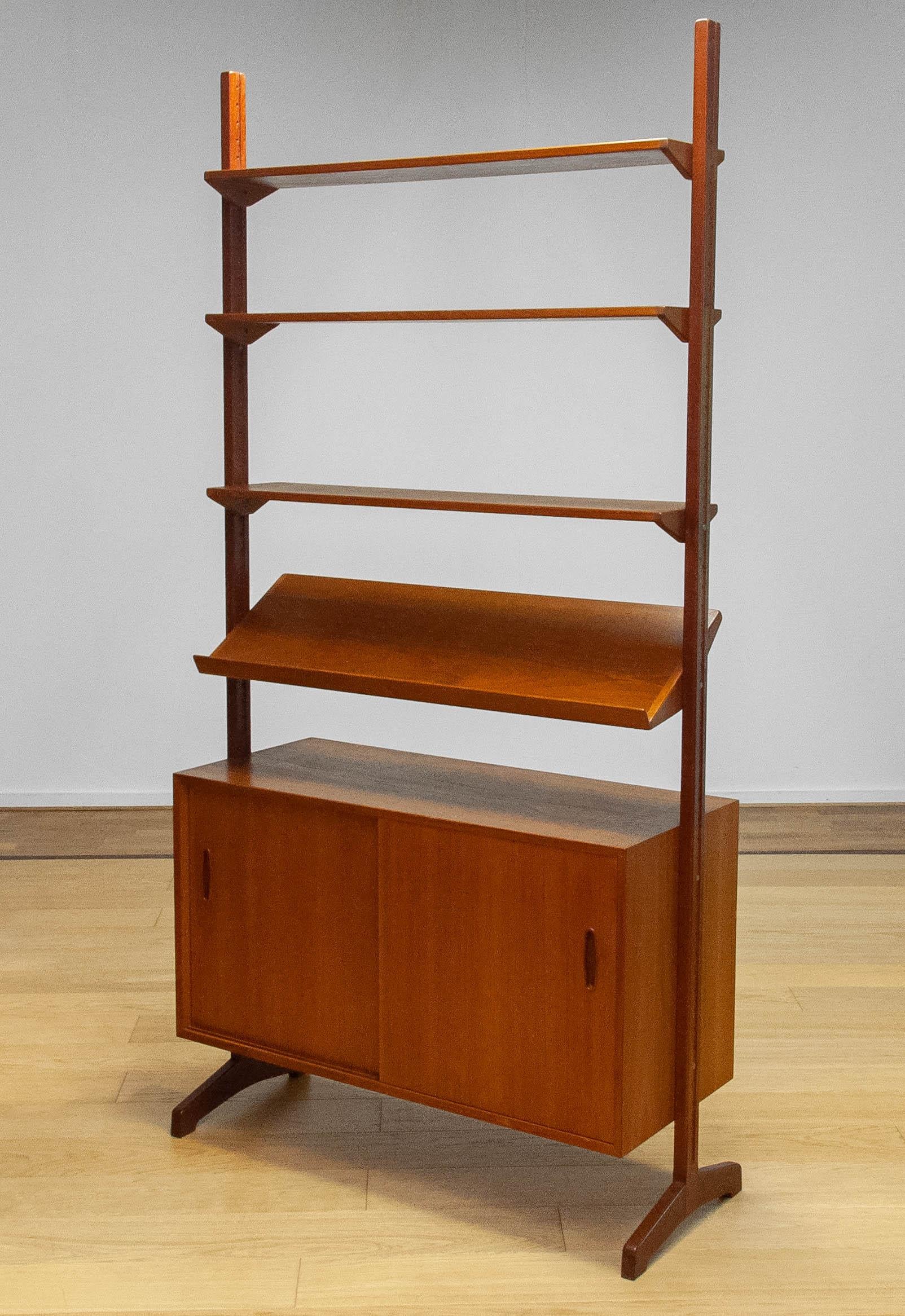 Mid-20th Century Modular Bookcase Room Divider In Teak Designed By Nils Jonsson For Troeds. 1950