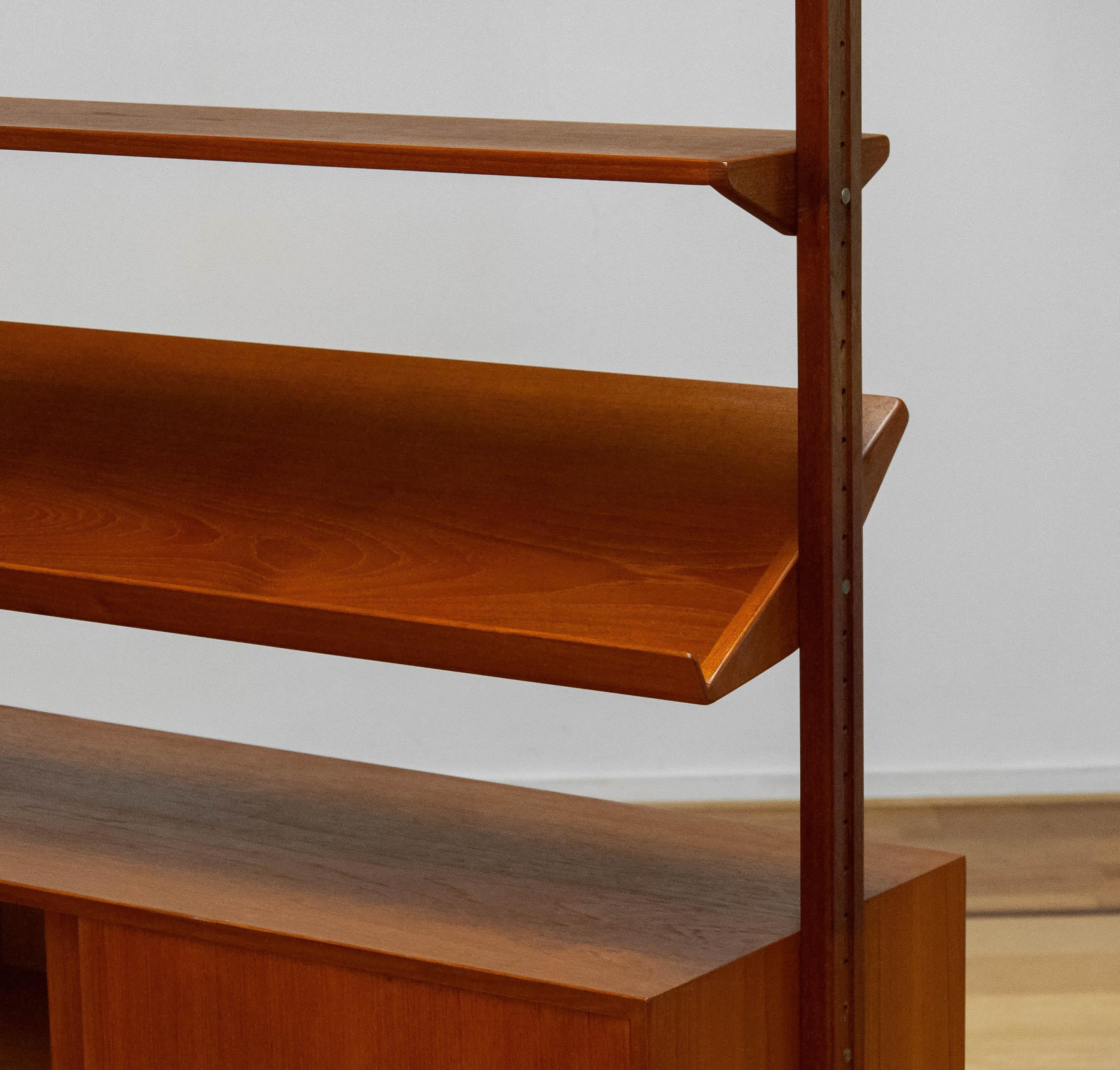 Modular Bookcase Room Divider In Teak Designed By Nils Jonsson For Troeds. 1950 2