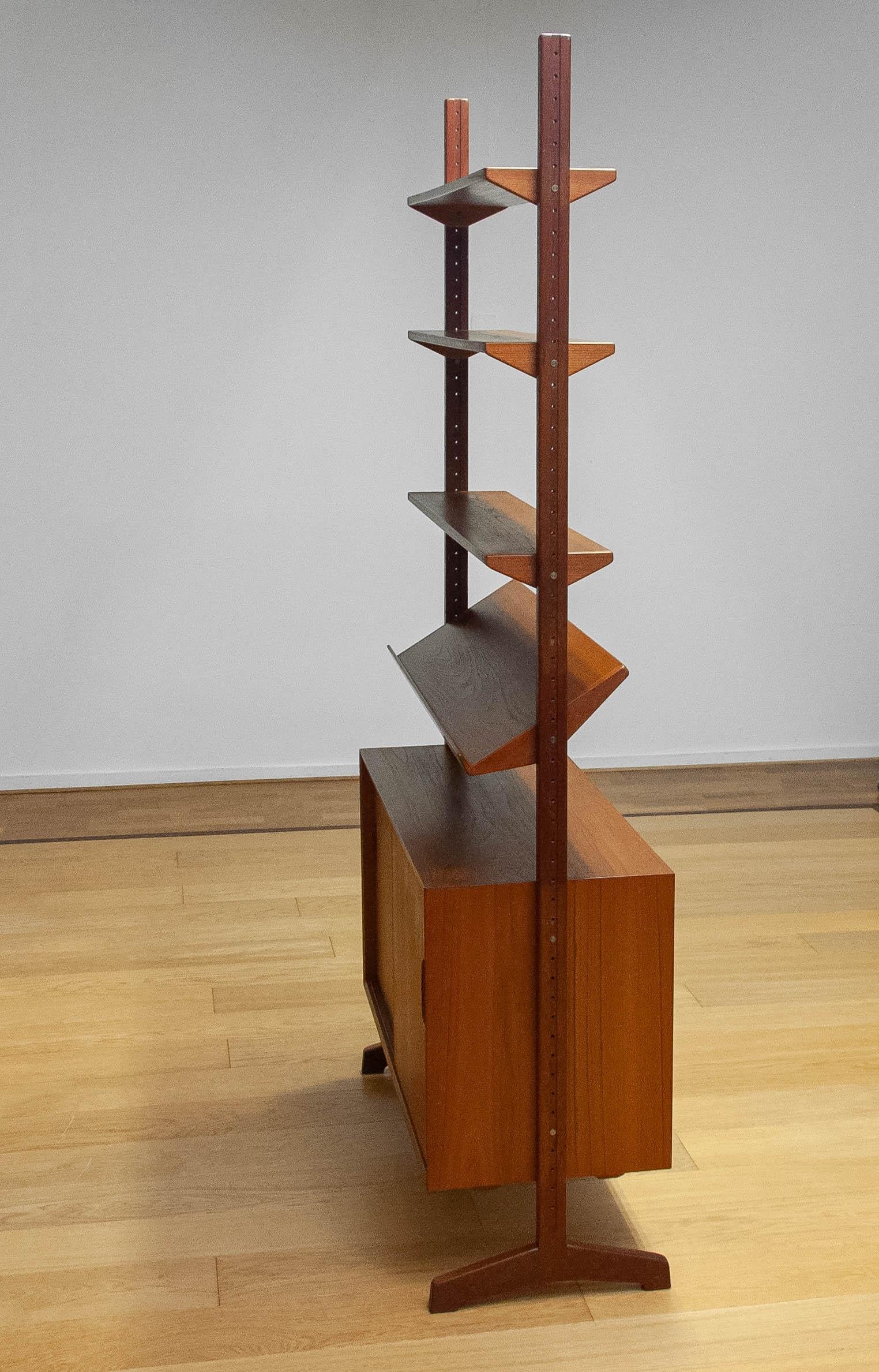 Modular Bookcase Room Divider In Teak Designed By Nils Jonsson For Troeds. 1950 3