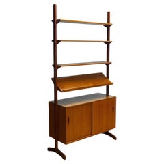 Modular Bookcase Room Divider In Teak Designed By Nils Jonsson For Troeds. 1950