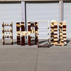 Modular Bookcases by Vardani Design, 1970s Space Age Etagere Room Divider, MCM