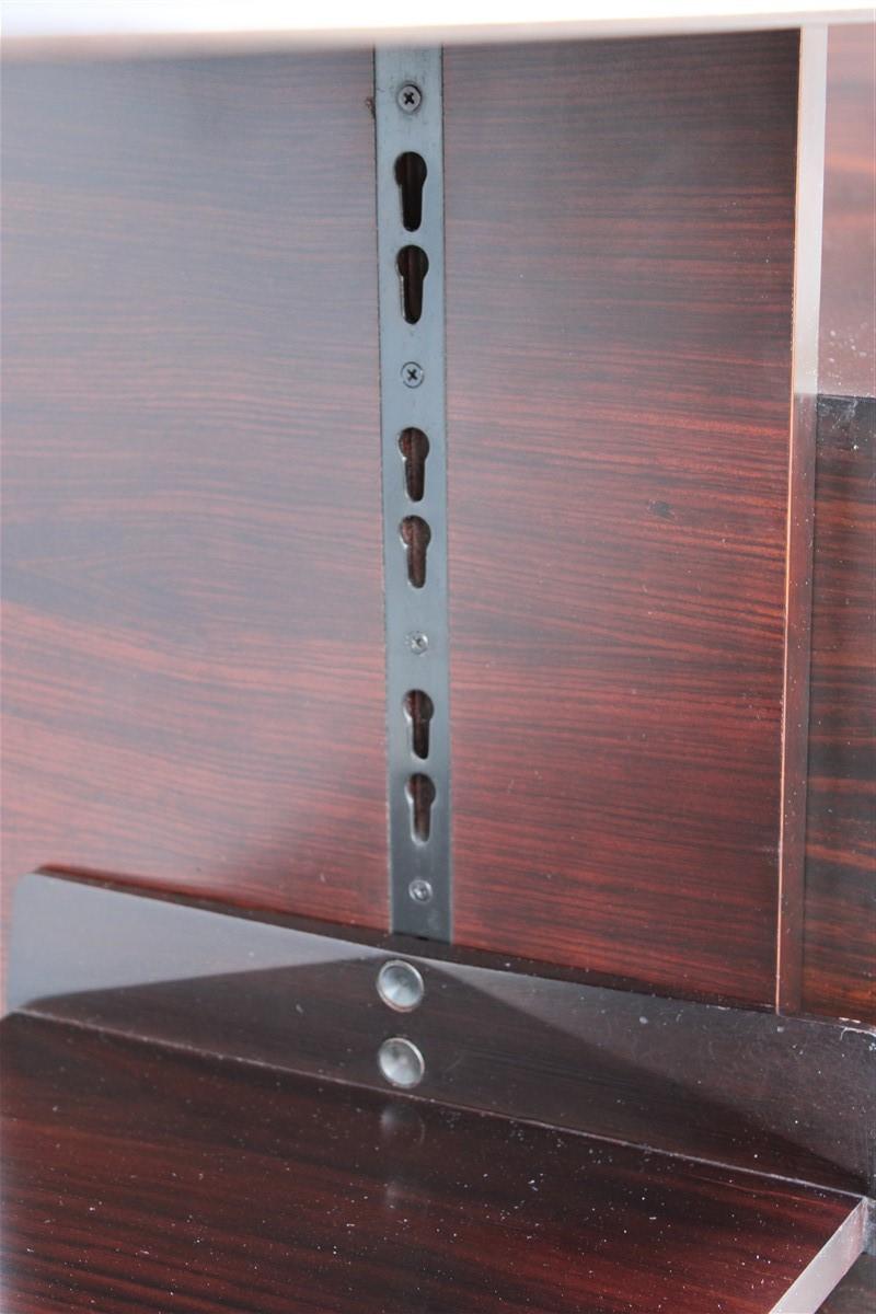 Modular Bookcases Vittorio Dassi Midcentury Italian Design Brown Wood 8