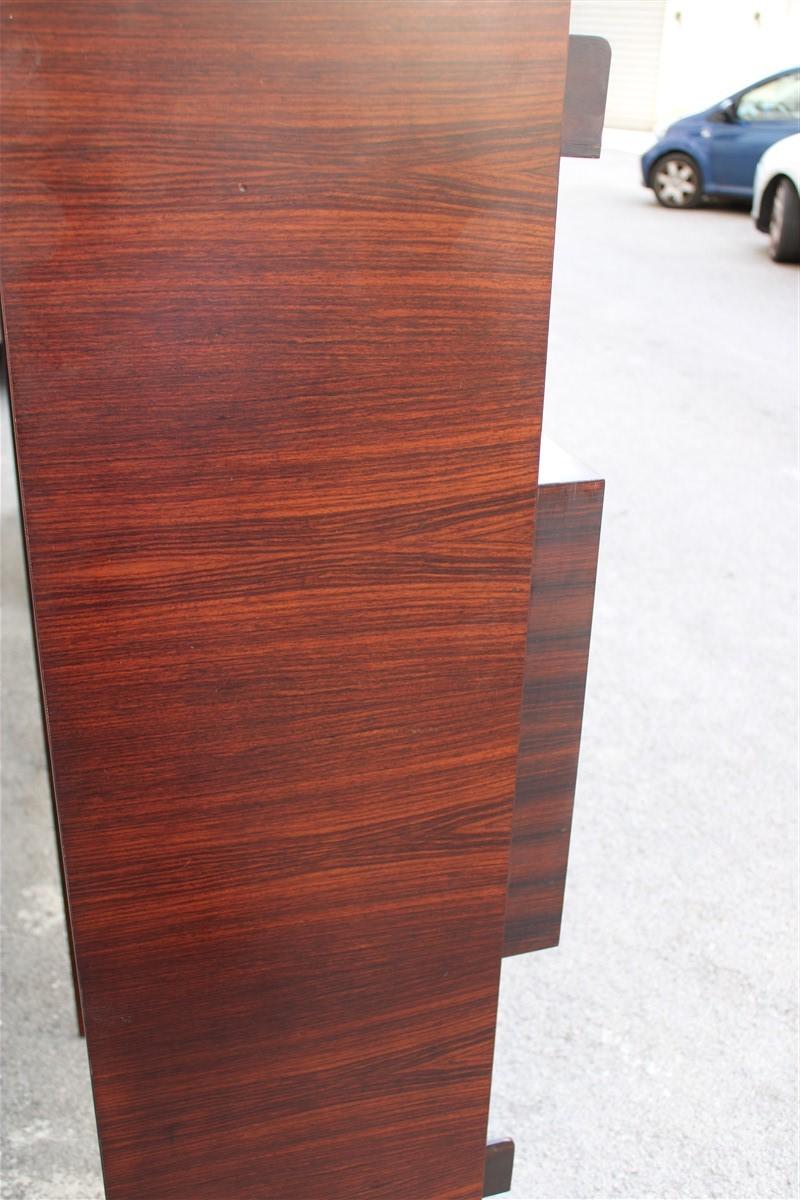 Modular Bookcases Vittorio Dassi Midcentury Italian Design Brown Wood 12