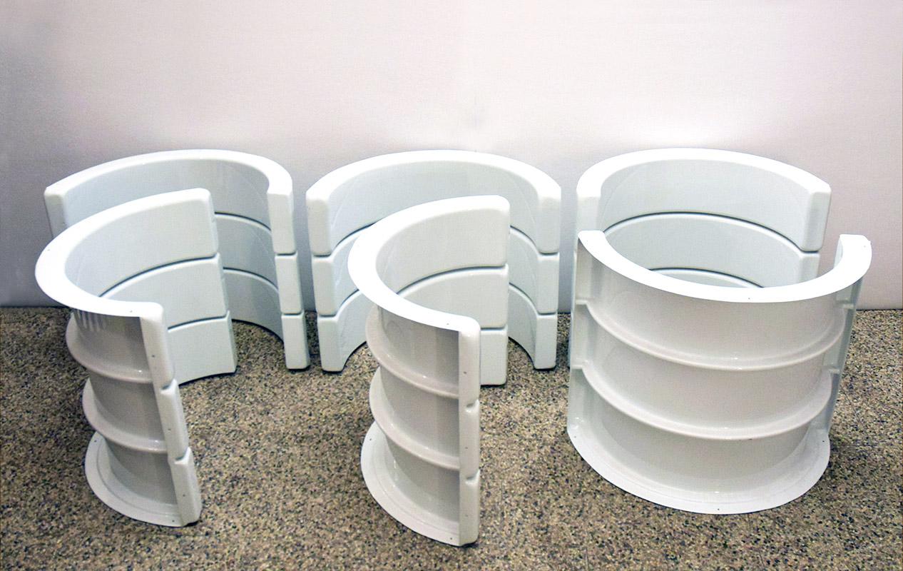 Modular Bookshelf in Fiberglass by Astarte, 1970s 5