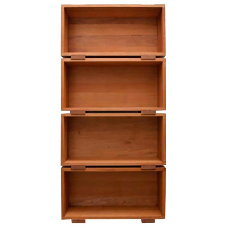Modular Bookshelves from Caribbean Walnut Solid Wood