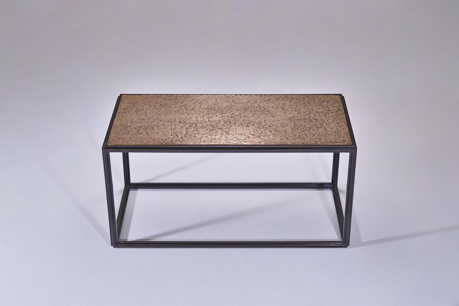 Modular Brass, Bronze and Wood Low Table by P. Tendercool  For Sale 2