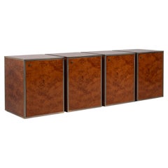 Modular Burlwood Cabinet Set, 1970s