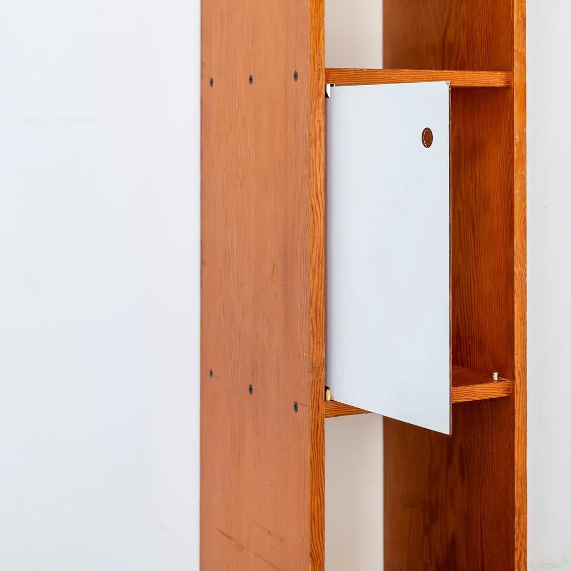 Wood Modular Cabinet by Pierre Guariche for La Plagne, France, 1970s For Sale