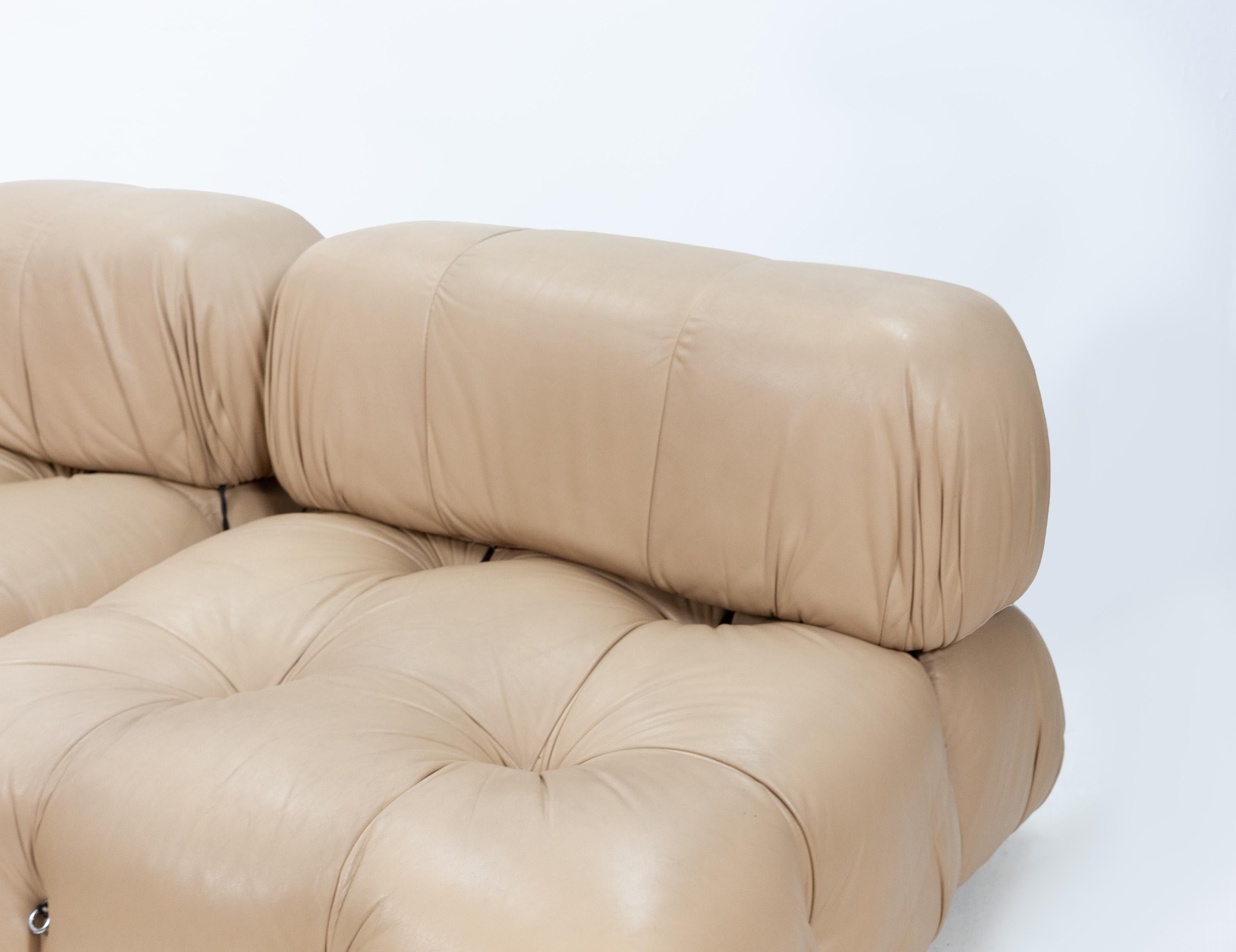 Leather Modular Camaleonda sofa by Mario Bellini, C&B, 1971