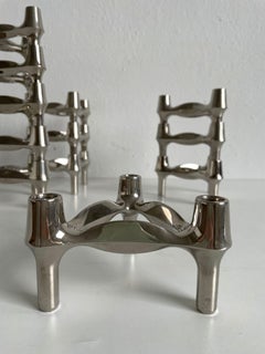 Modular Candle Holder by Caesare Stoffi for BMF Nagel, 14 Pcs, Germany, 1970s