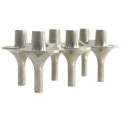 Modular Candle Holders by Ceasar Stoffi and Fritz Nagel for BMF, 1960s, Set of 2