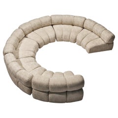 Modular ´Caterpillar´ Sofa in Cream Upholstery