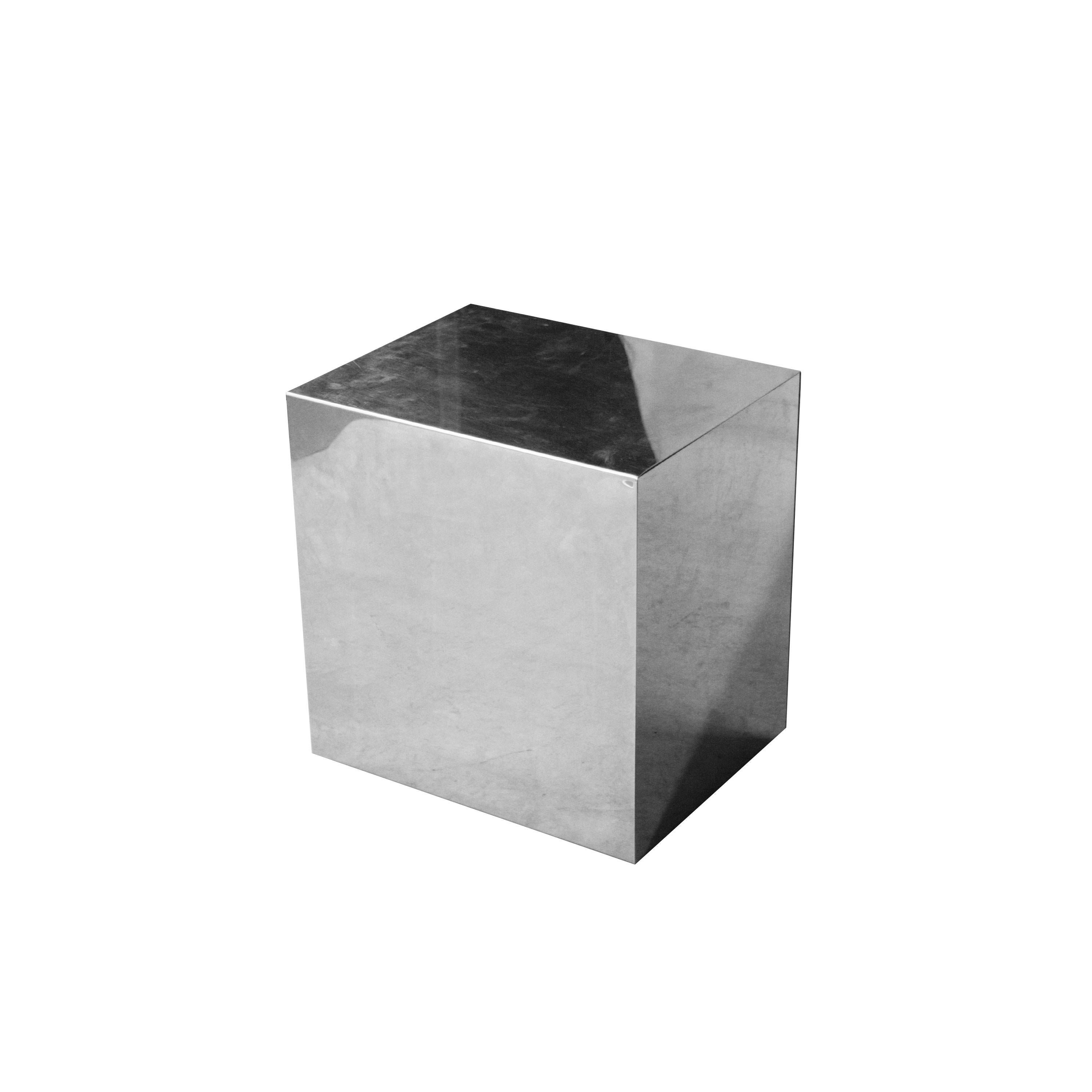 Steel Modular Centre Side Table Cubic Shaped Chromed, Italy, 1970