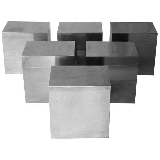 Modular Centre Side Table Cubic Shaped Chromed, Italy, 1970 For Sale at ...