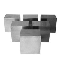 Modular Centre Side Table Set of Six Cubic Shape Chromed, Italy, 1970