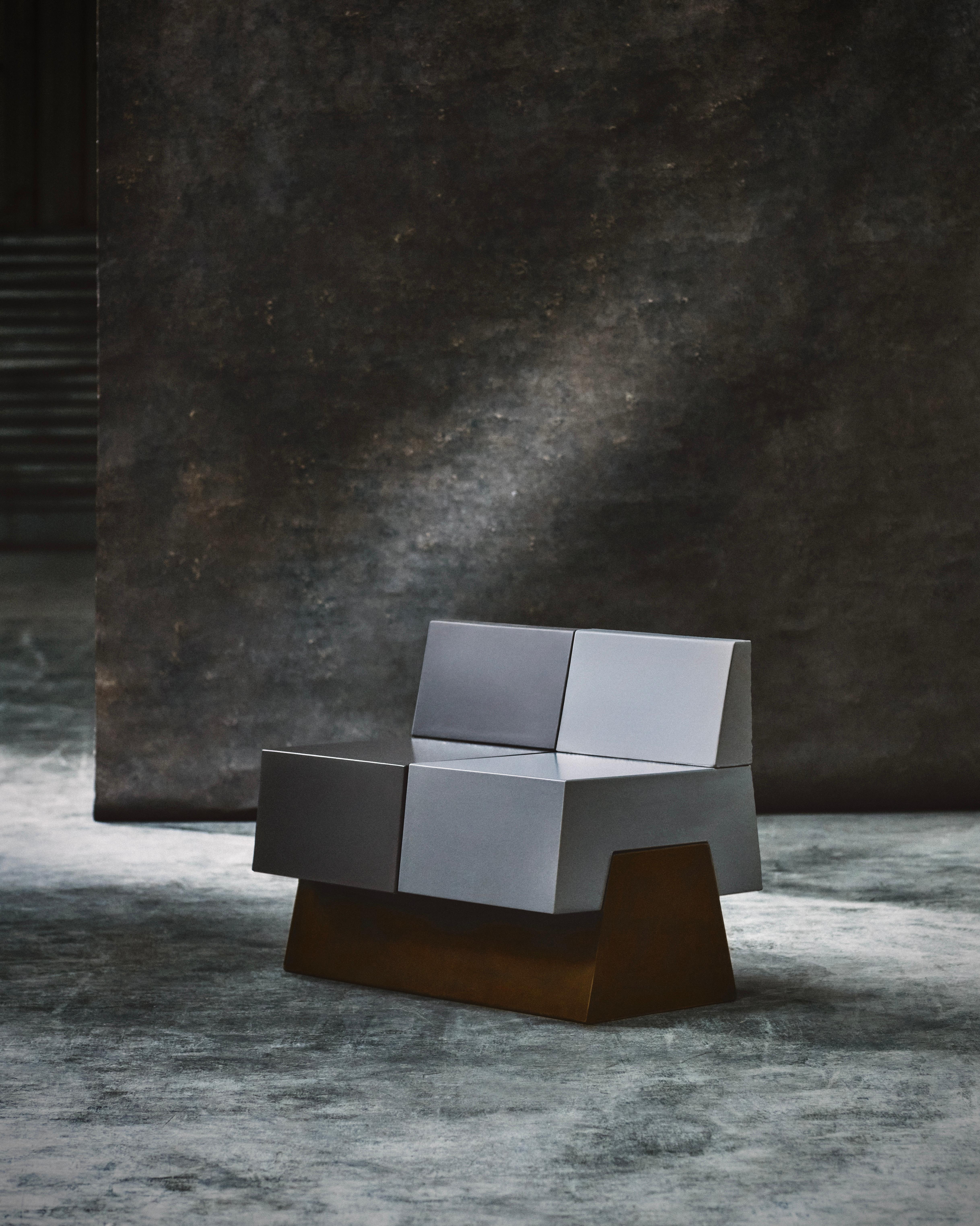 Postmoderne Banquette modulaire en céramique par Andrée & Michel Hirlet, France en vente
