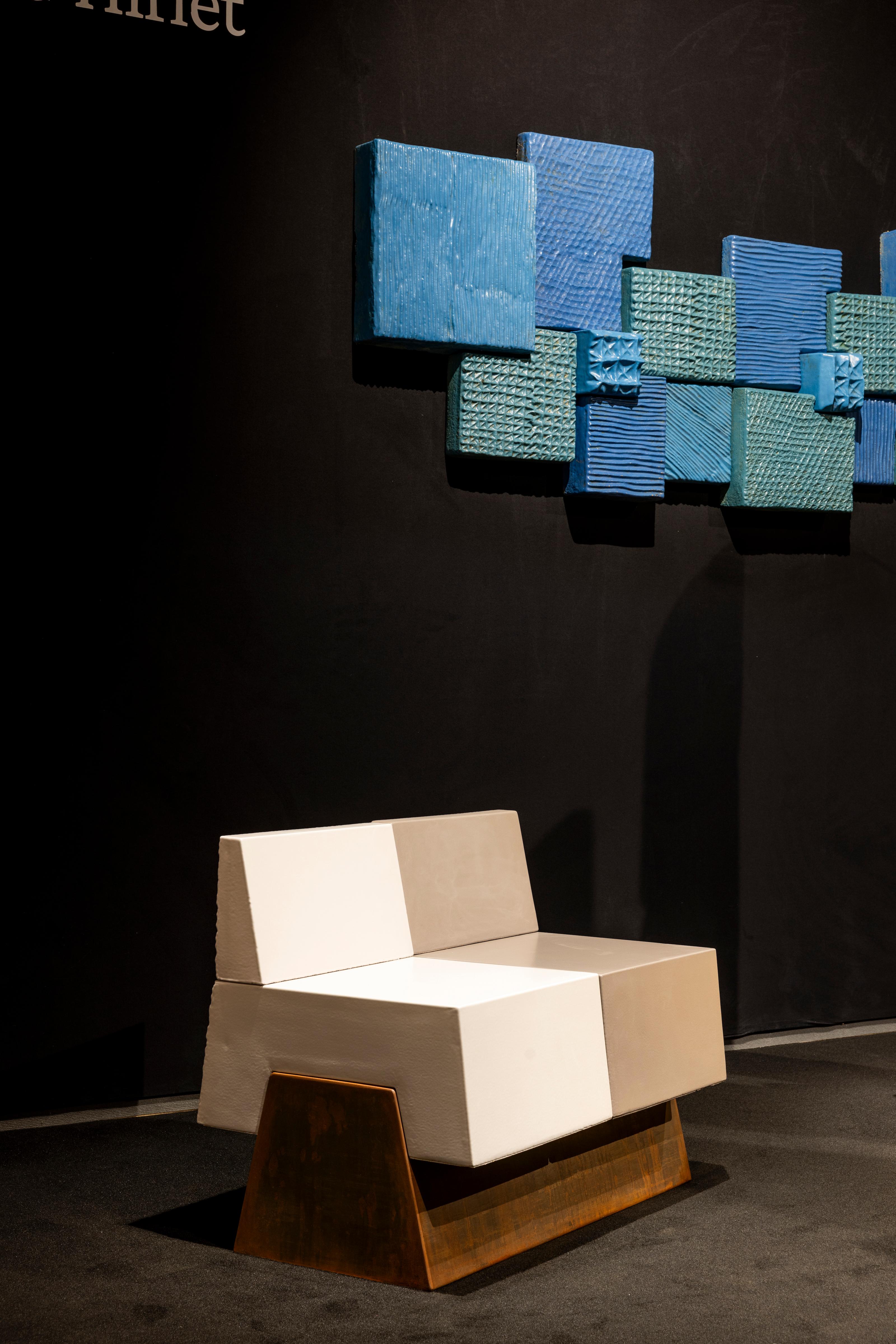 Banquette modulaire en céramique par Andrée & Michel Hirlet, France en vente 1
