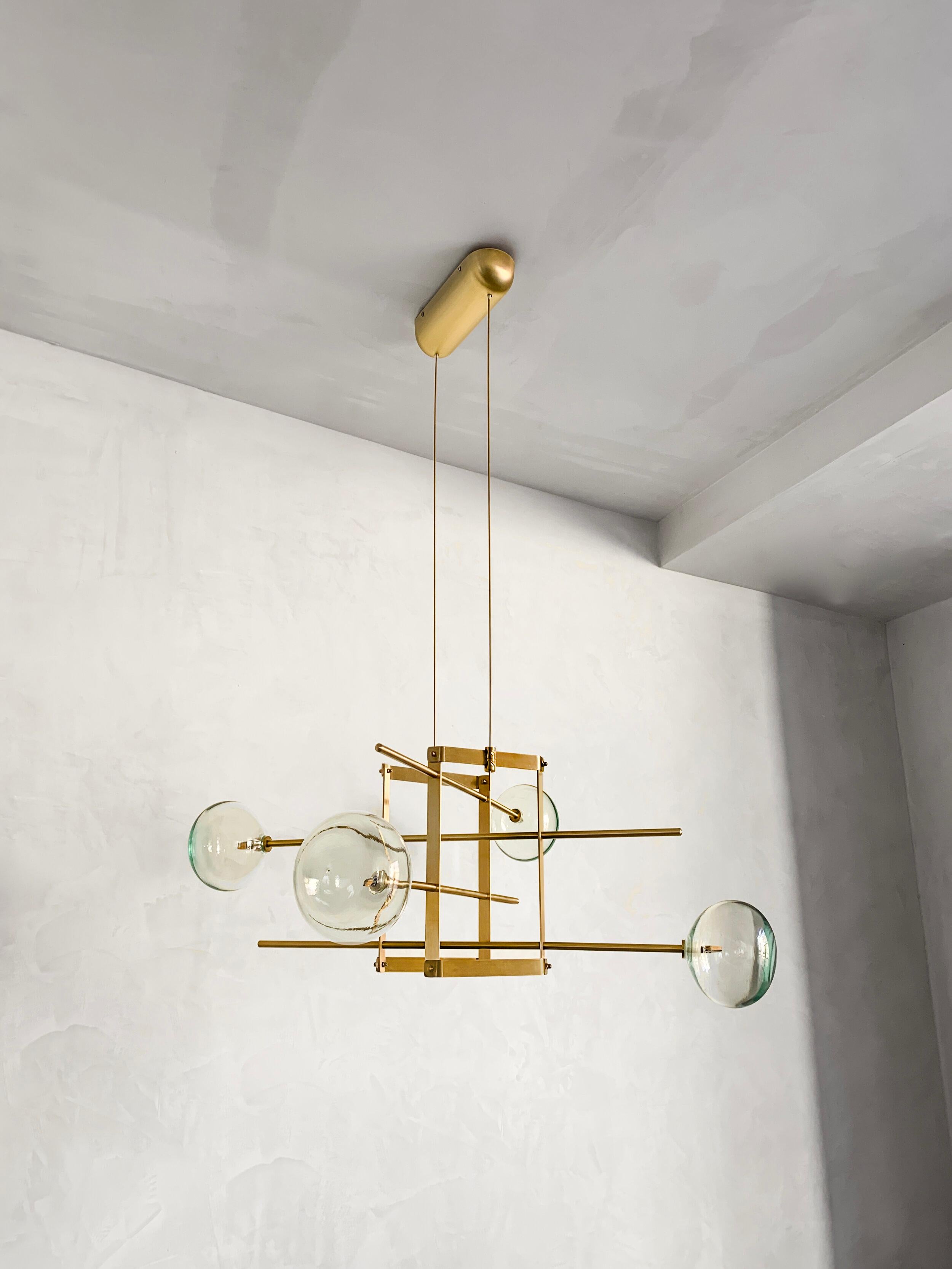 Spanish Modular Chandelier 4 Lamps by Contain For Sale