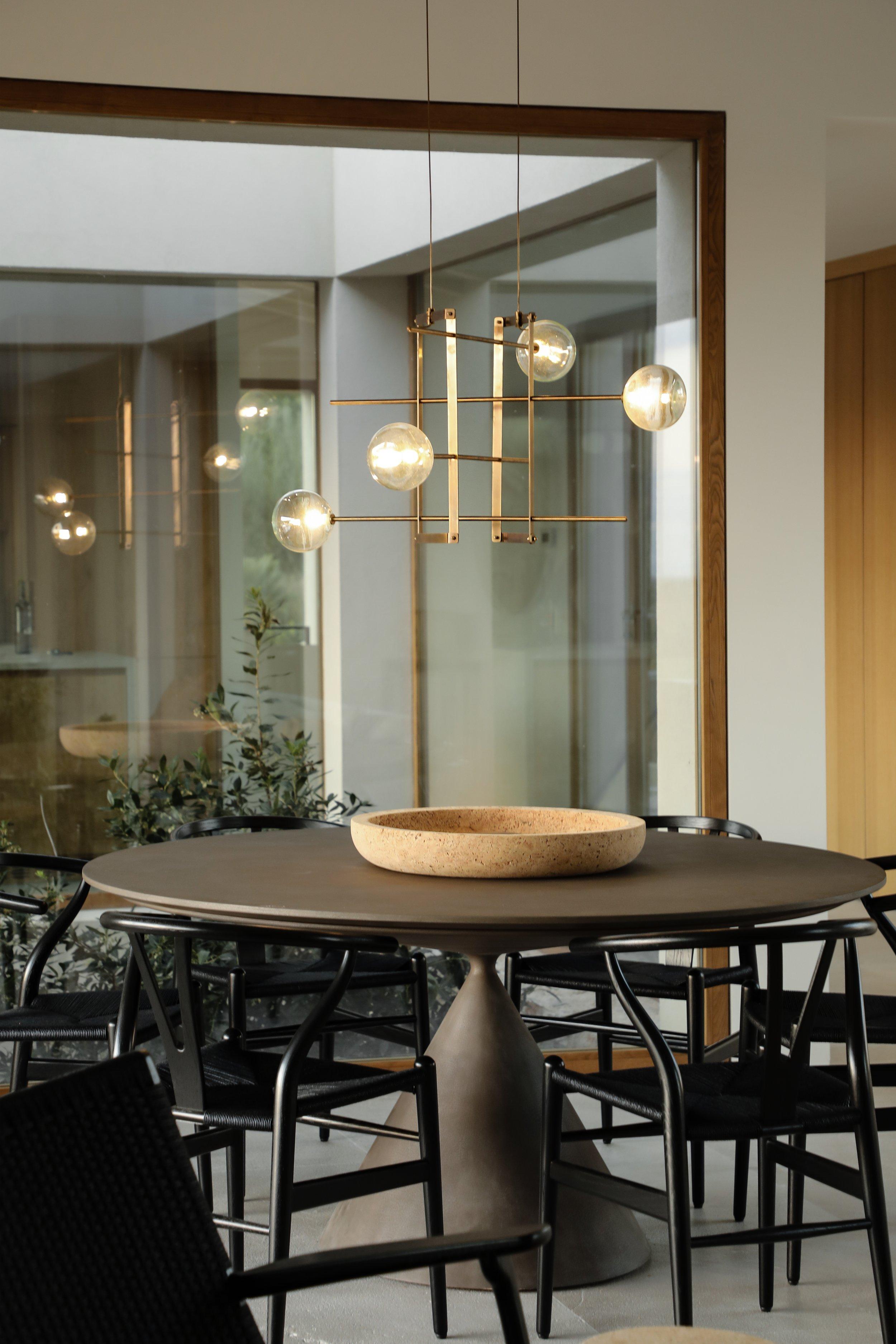 Modular Chandelier 4 Lamps by Contain In New Condition For Sale In Geneve, CH