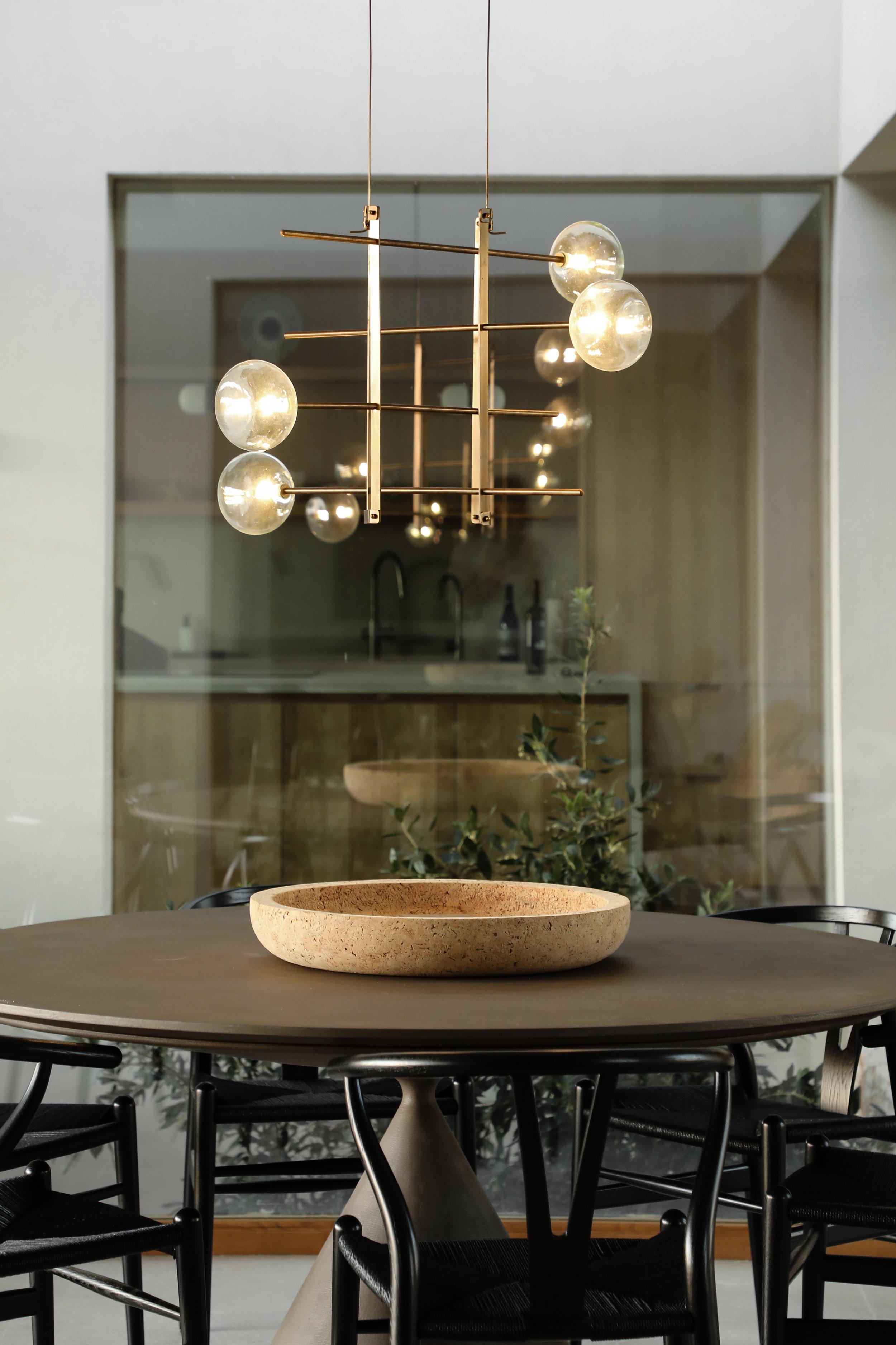 Contemporary Modular Chandelier 4 Lamps by Contain For Sale