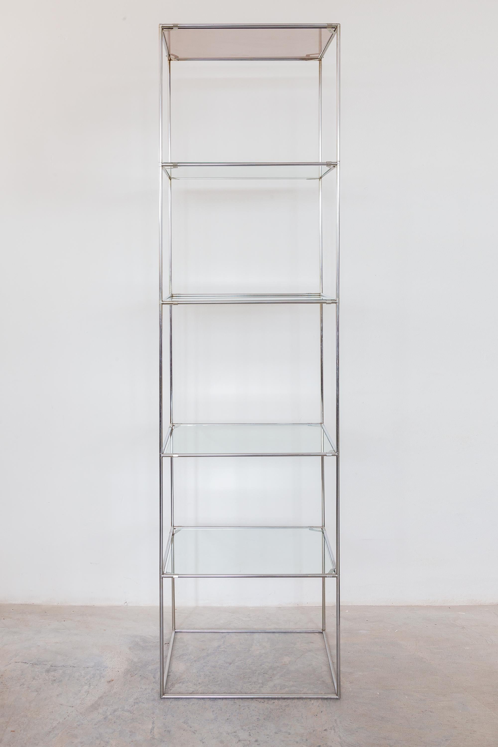 Modular Chrome Display Shelf Abstracta System Designed, Cadovius, 1960s, Denmark In Good Condition In Antwerp, BE