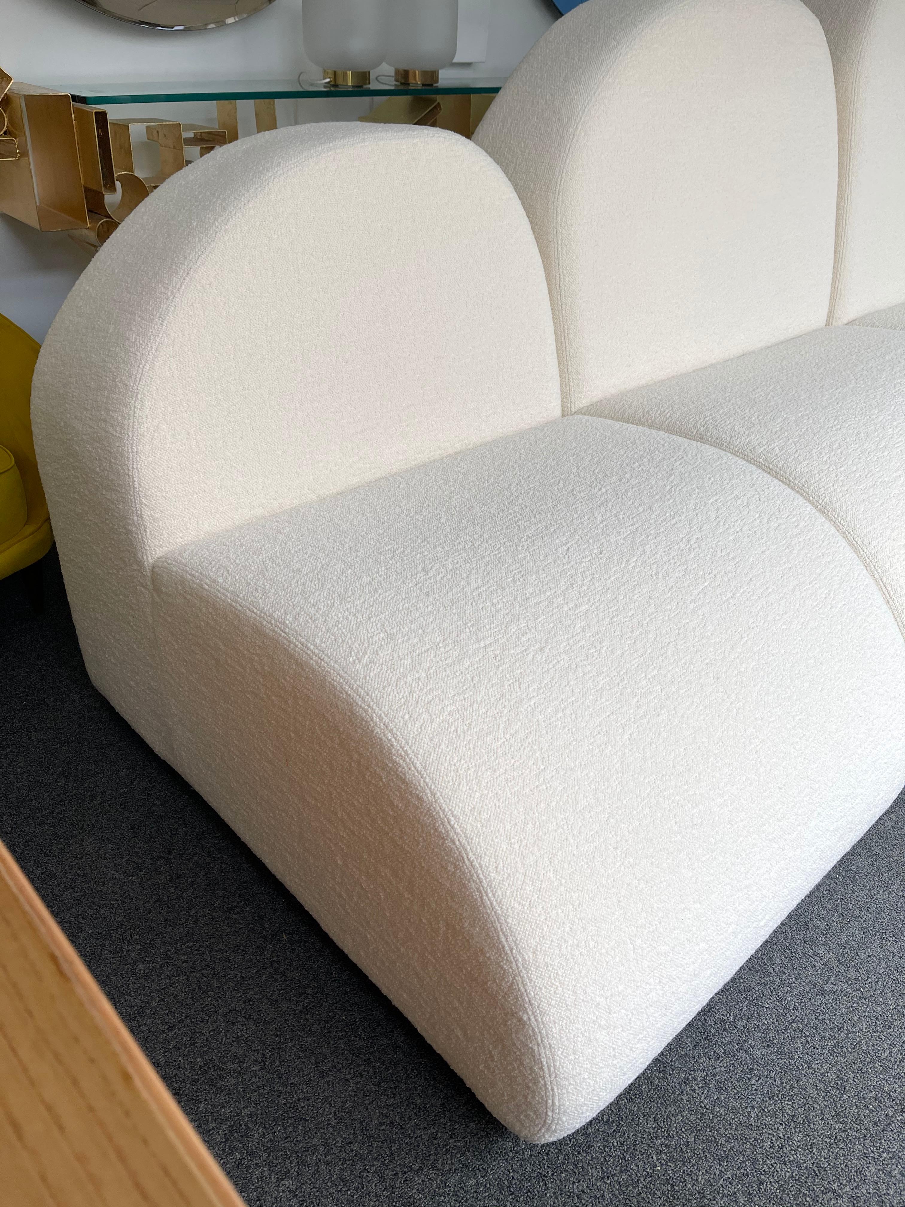 Italian Modular Cloud Sofa Bouclé Fabric by Opdipo, Italy, 1980s