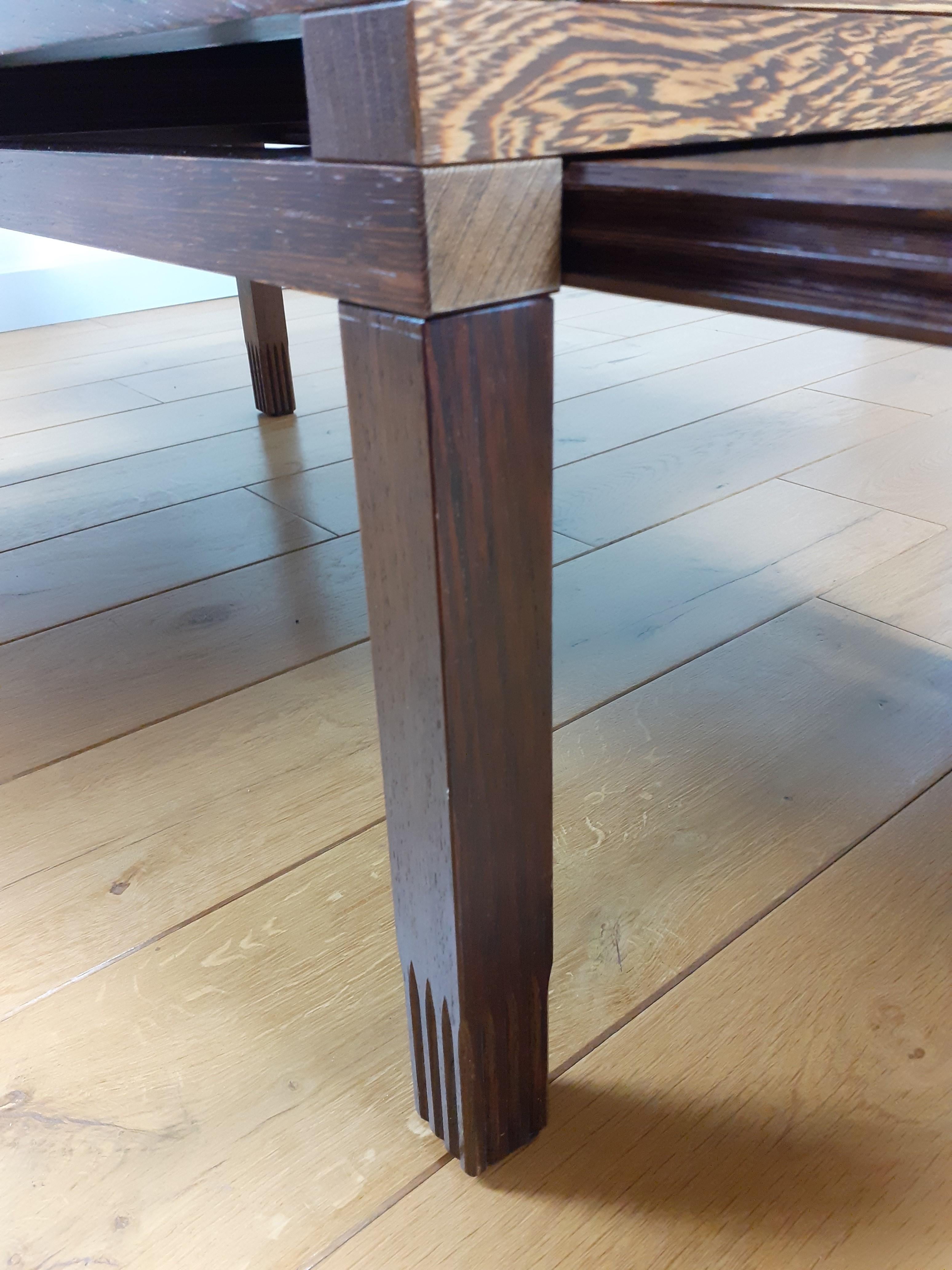 Modular Coffee Table in Iroko Wood by Bernard Vuarnesson 6