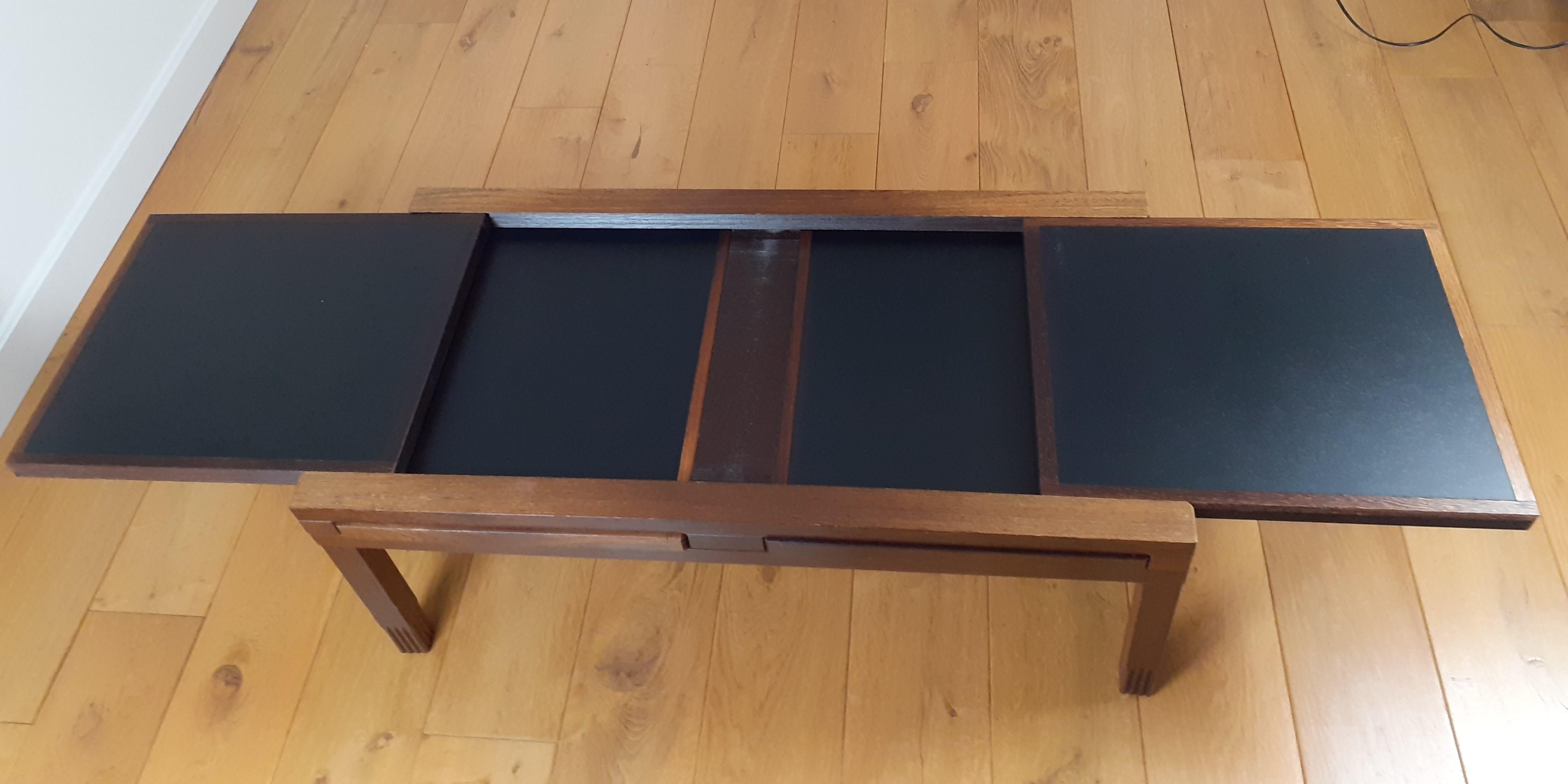 Modular Coffee Table in Iroko Wood by Bernard Vuarnesson In Excellent Condition In Saint-Ouen, FR