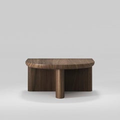 Modular Coffee Table Set Crafted From Solid Walnut Wood