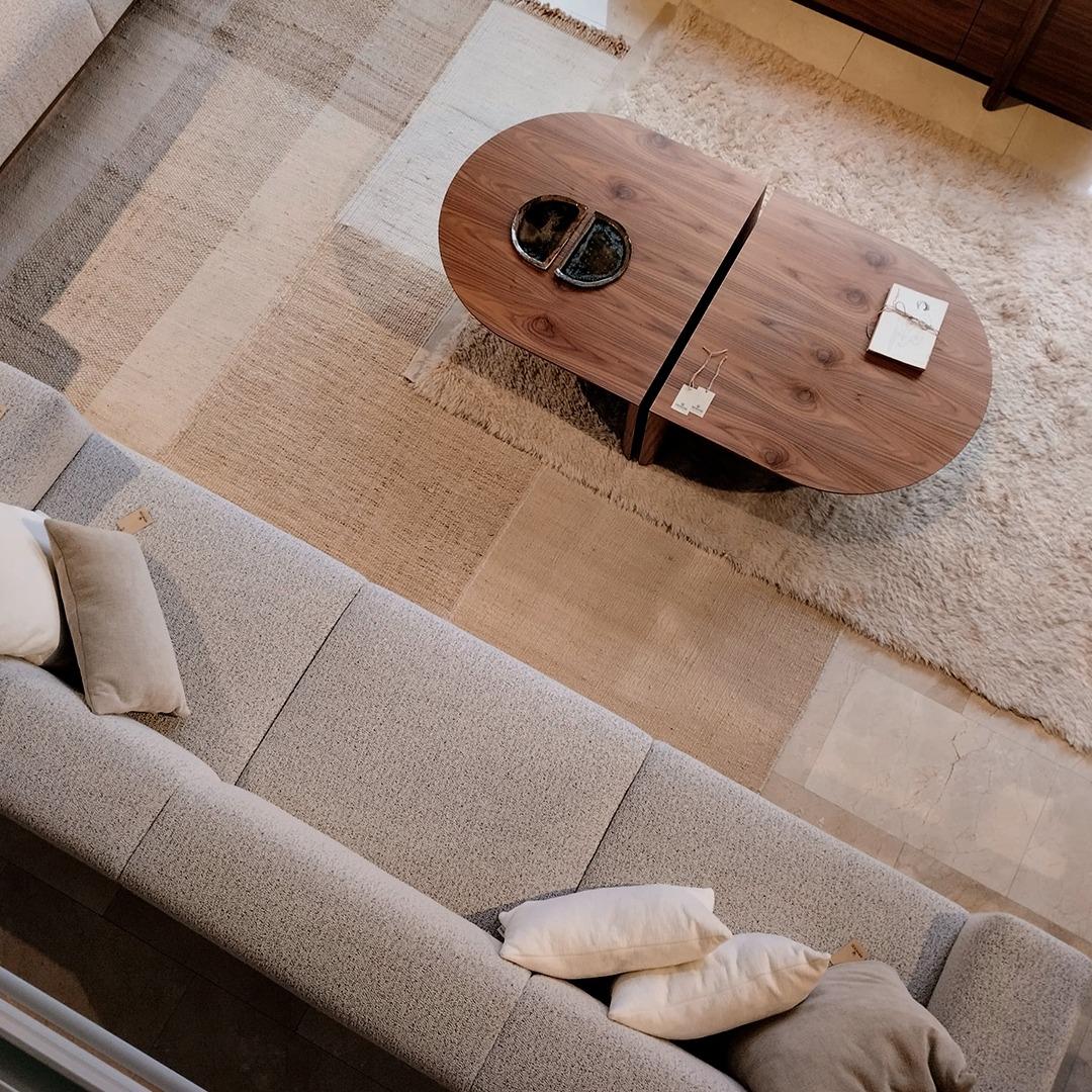 Mesa de centro modular de madera maciza de nogal en Nuevo estado para la venta en NEW YORK, NY