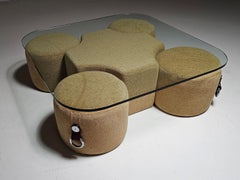 Modularer Couchtisch mit Hockern von Guido Faleschini für Mariani, 1970er Jahre