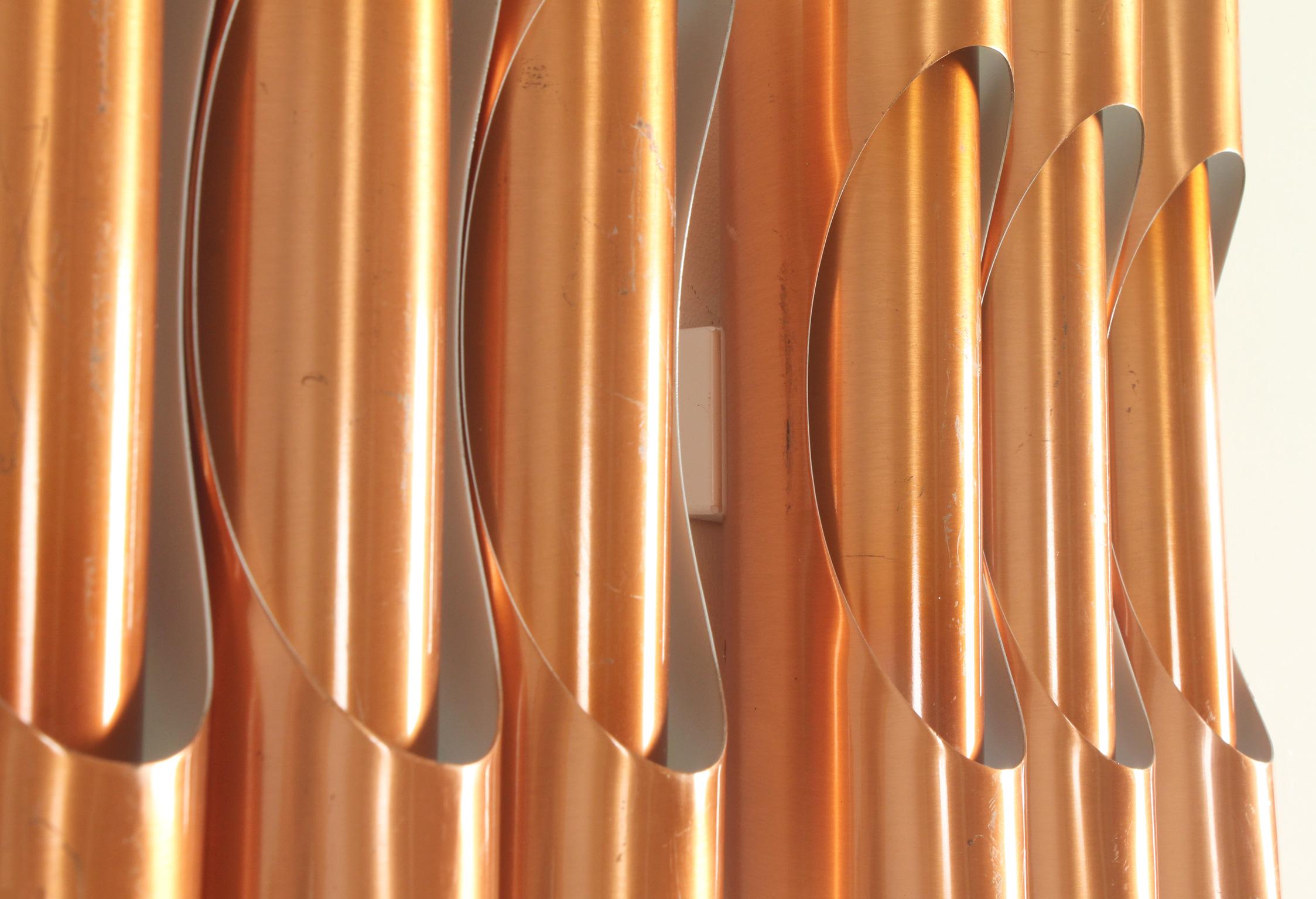 Modular Composition of Copper Wall Lights from 1960's For Sale 7
