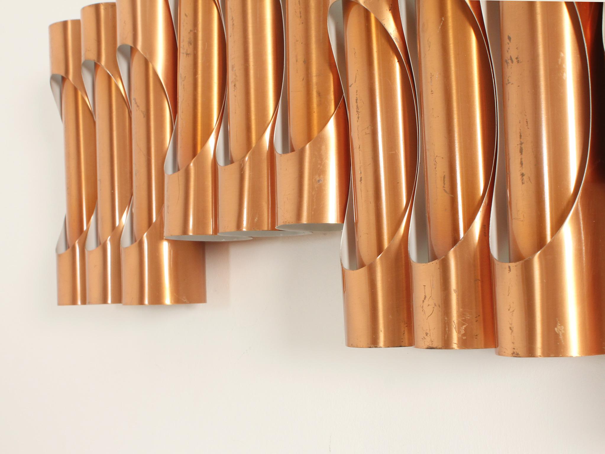Modular Composition of Copper Wall Lights from 1960's For Sale 1