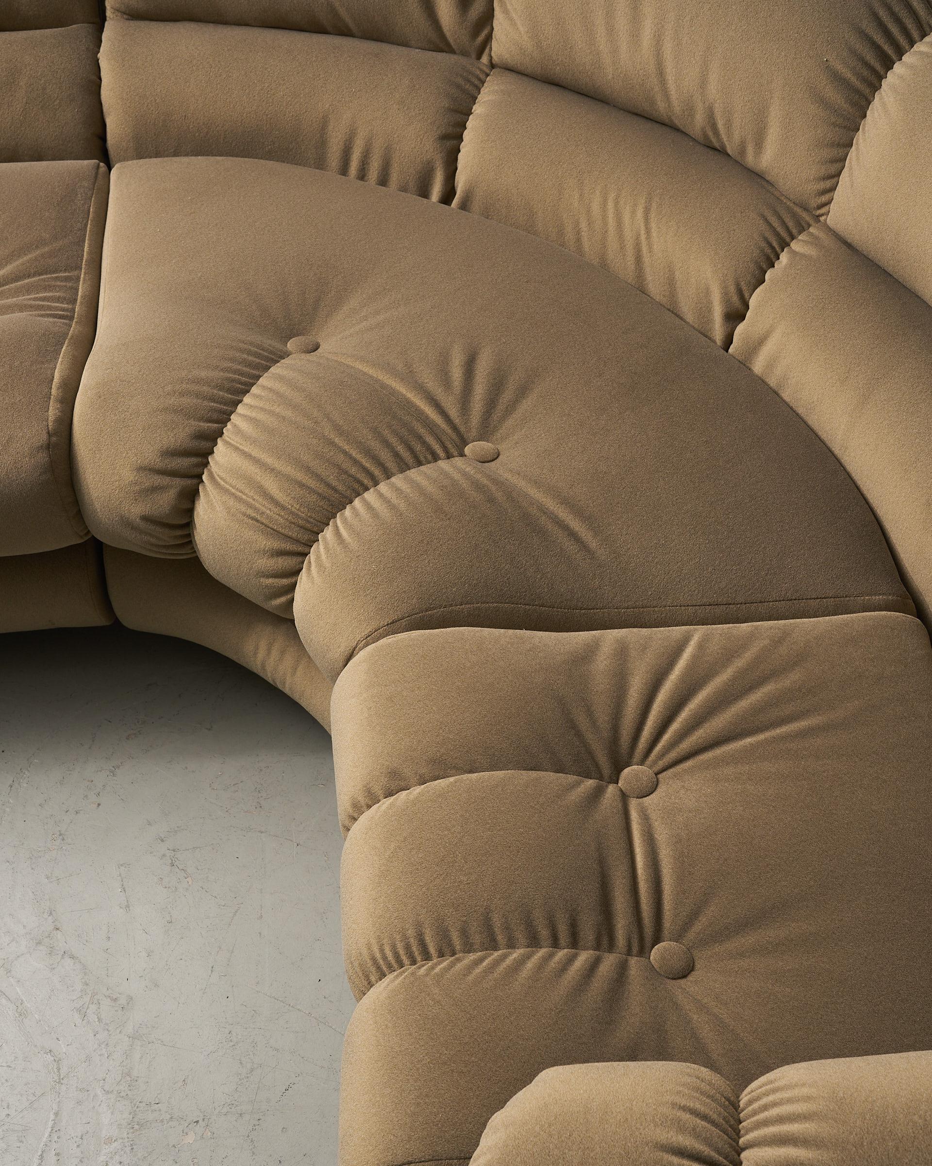 Modular corner sofa and matching easy chair by Adriano Piazzesi For Sale 4