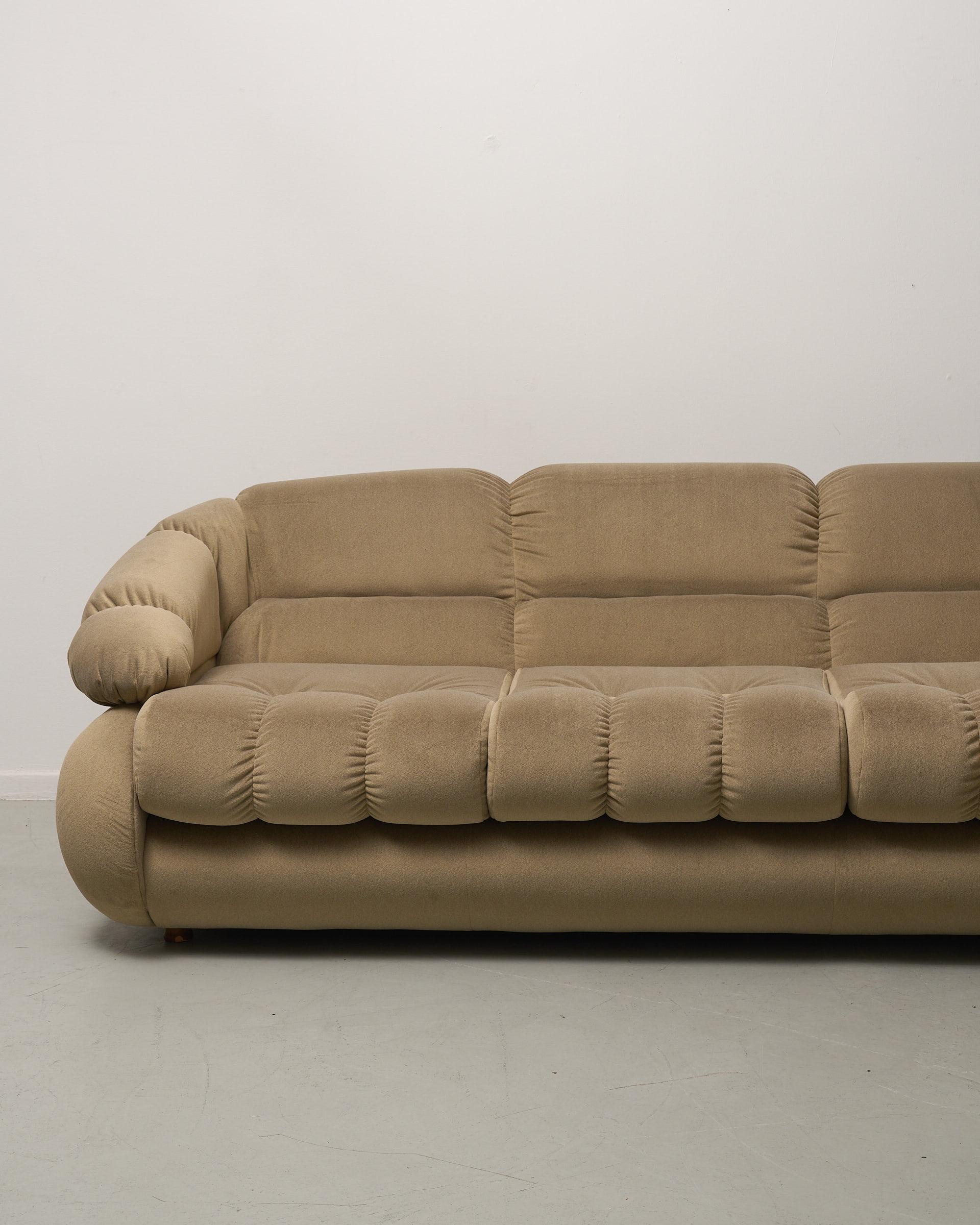 Modular corner sofa and matching easy chair by Adriano Piazzesi For Sale 5