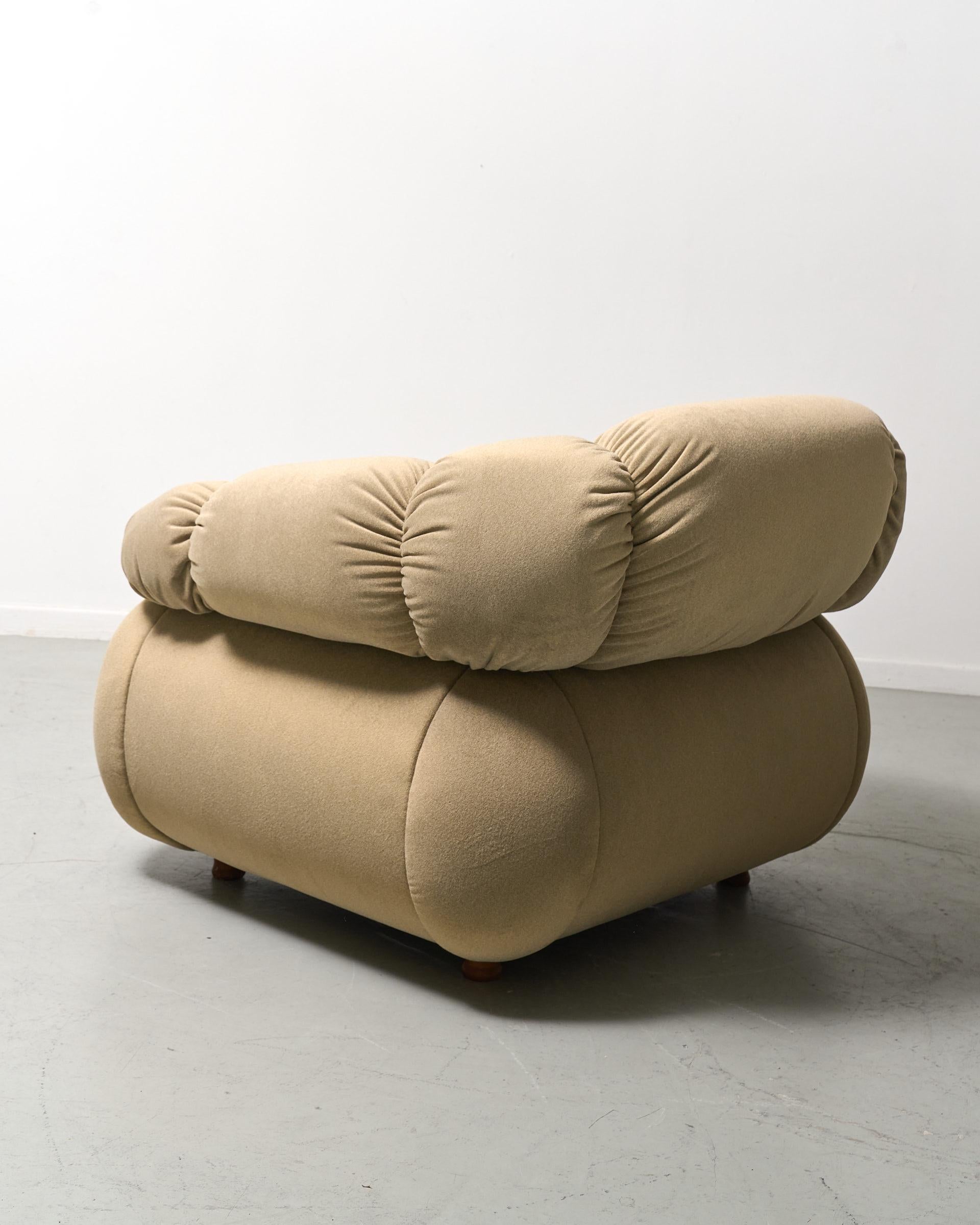Modular corner sofa and matching easy chair by Adriano Piazzesi For Sale 6