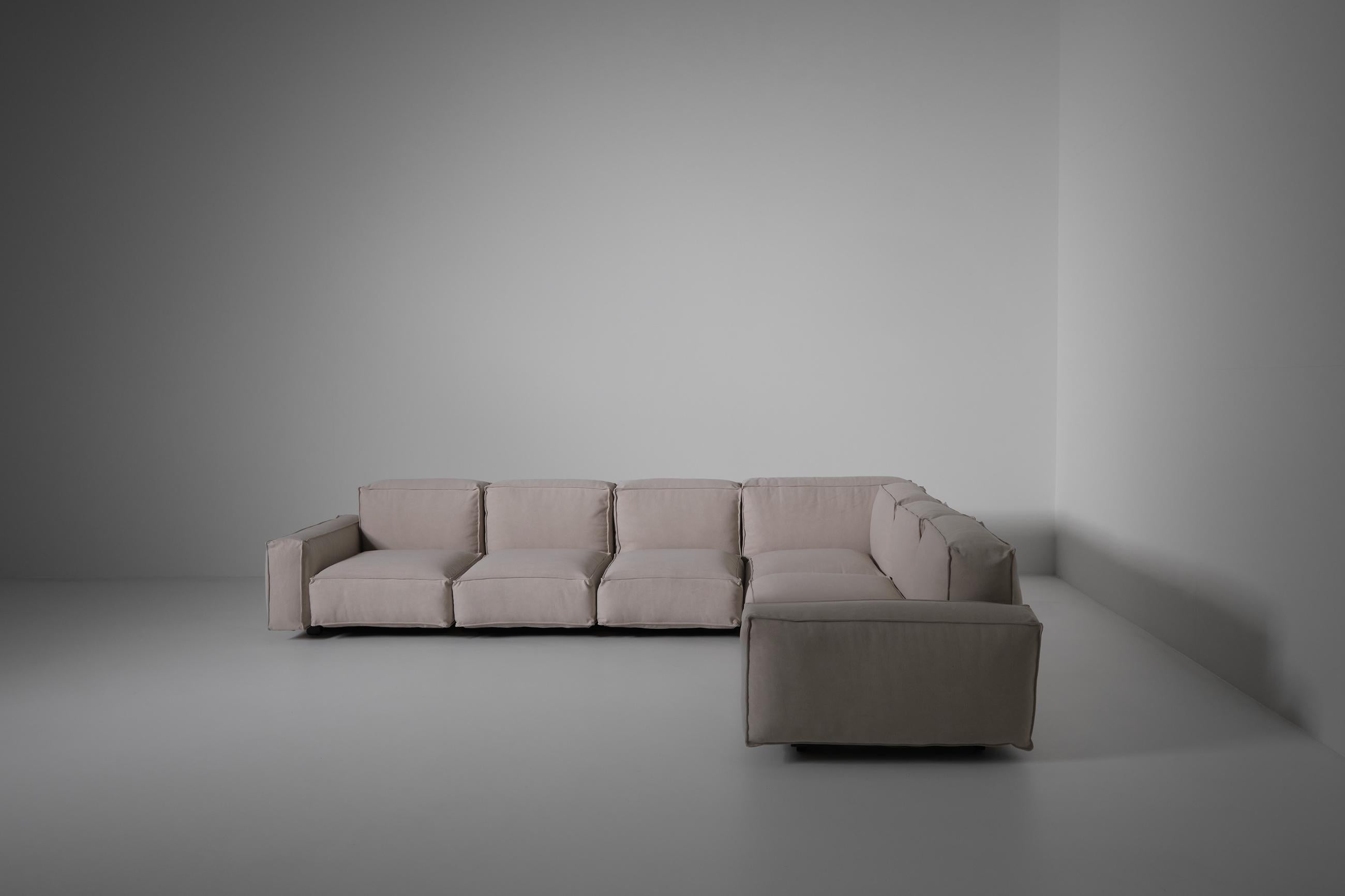 Mid-Century Modern Modular Corner Sofa by Mario Marenco for Arflex, Italy, 1970s