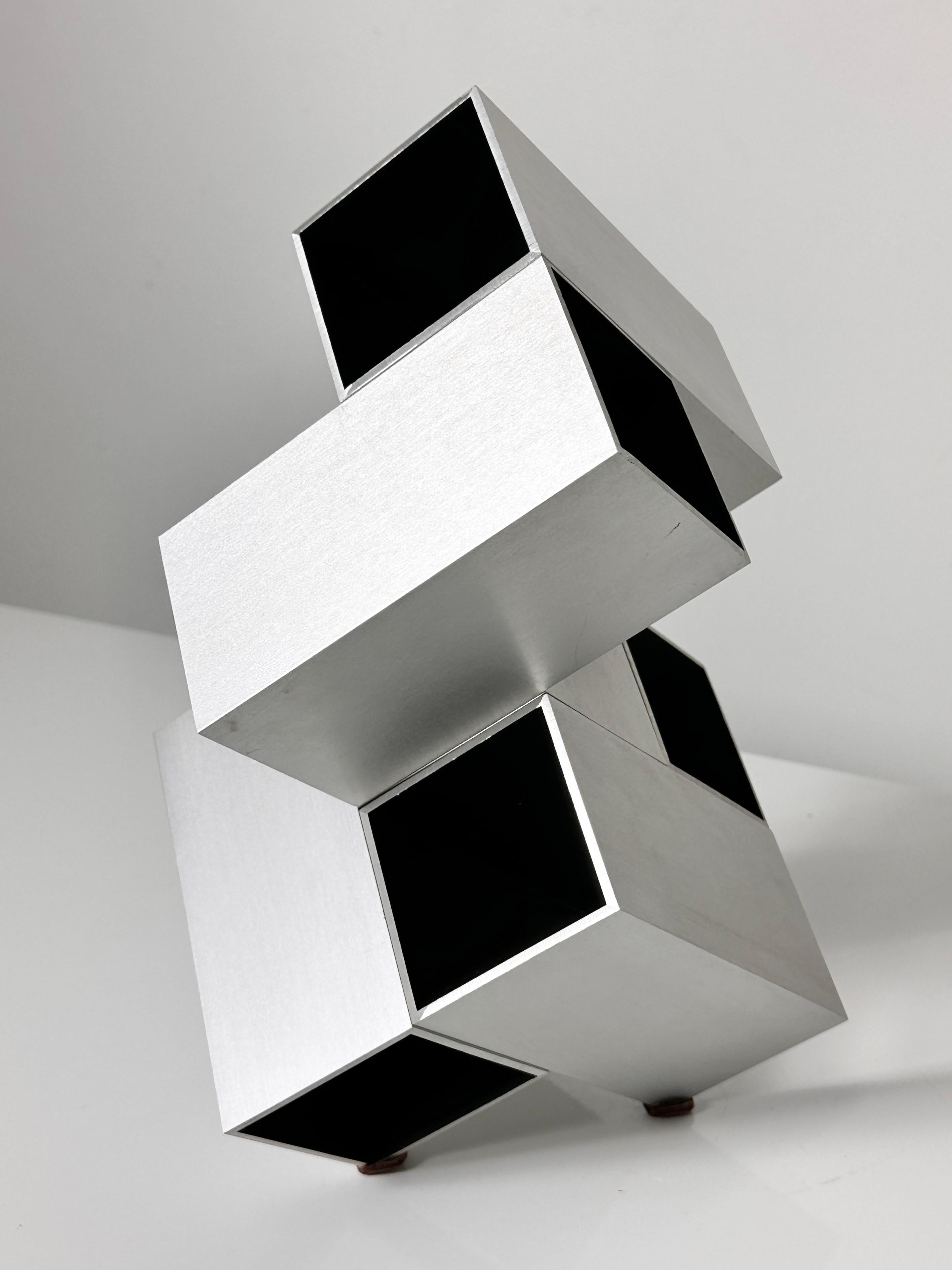 Sculpture cubique de Kosso Eloul, artiste israélien 1920-1995 Toronto, Canada  5