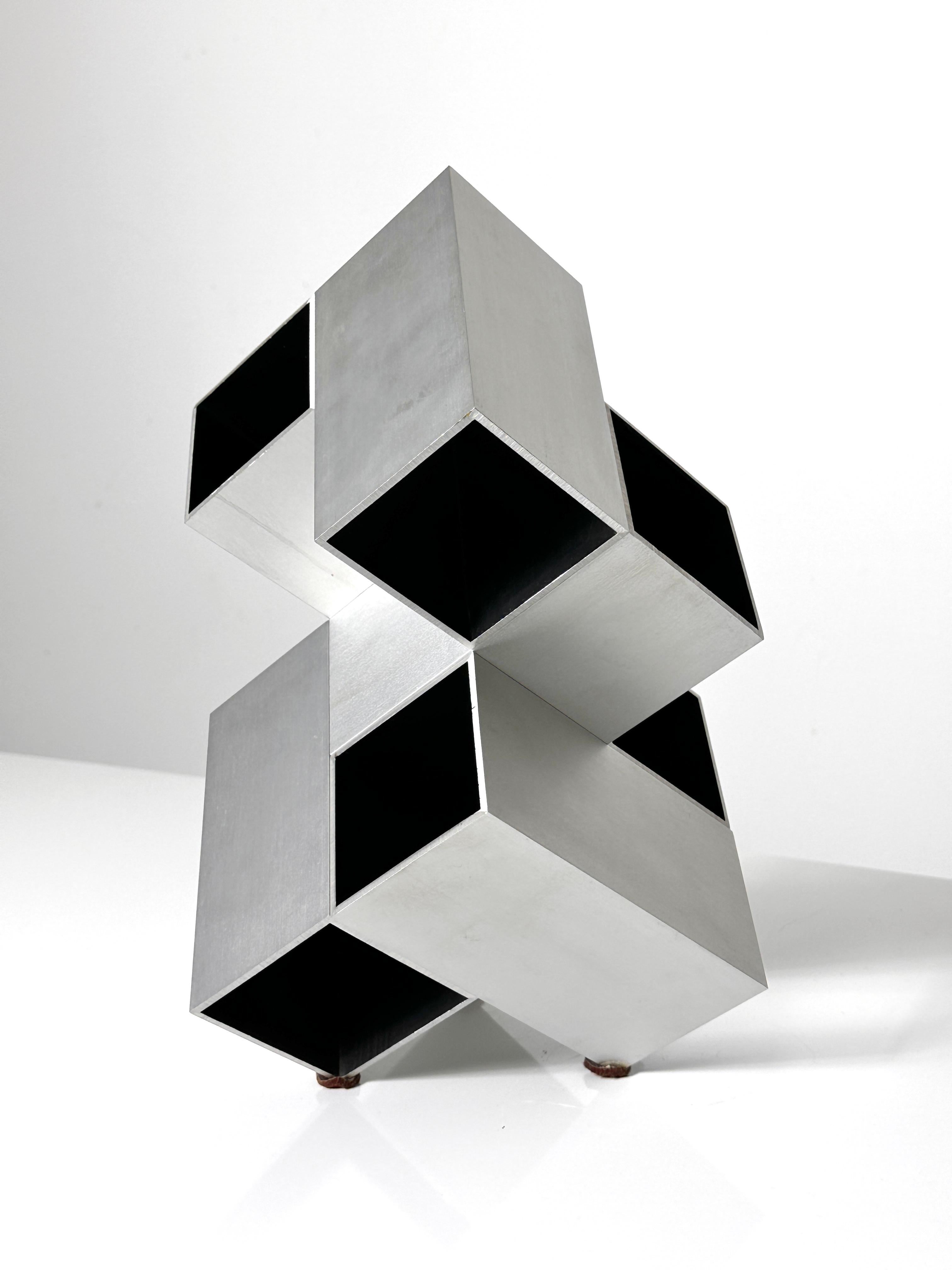 Sculpture cubique de Kosso Eloul, artiste israélien 1920-1995 Toronto, Canada  6